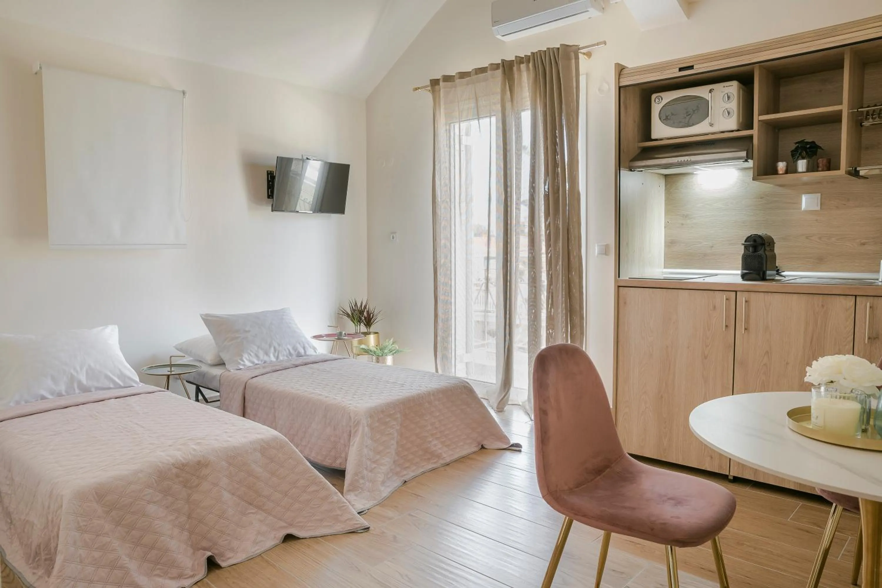 Bed in Socrates Apartments