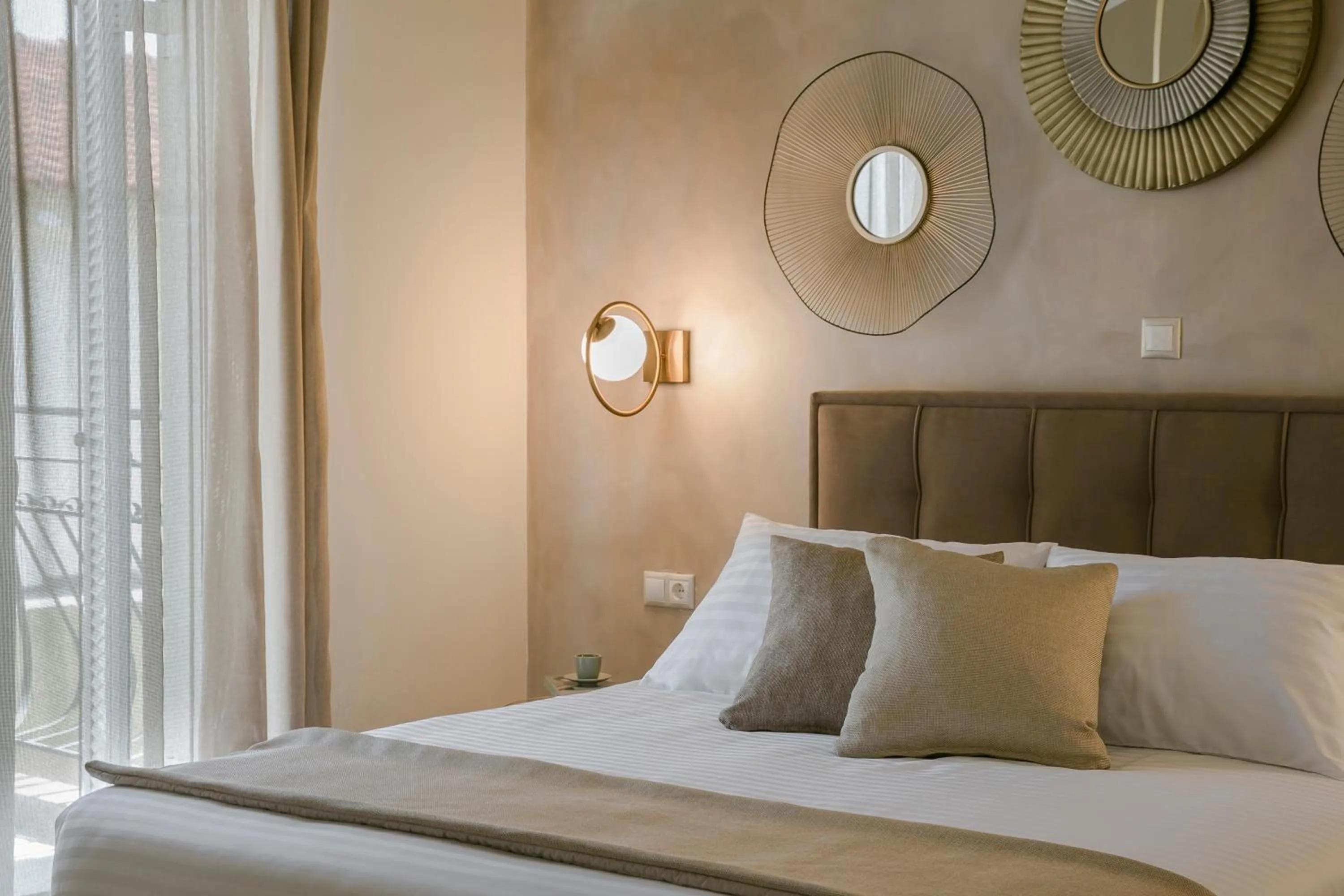 Bed in Socrates Apartments