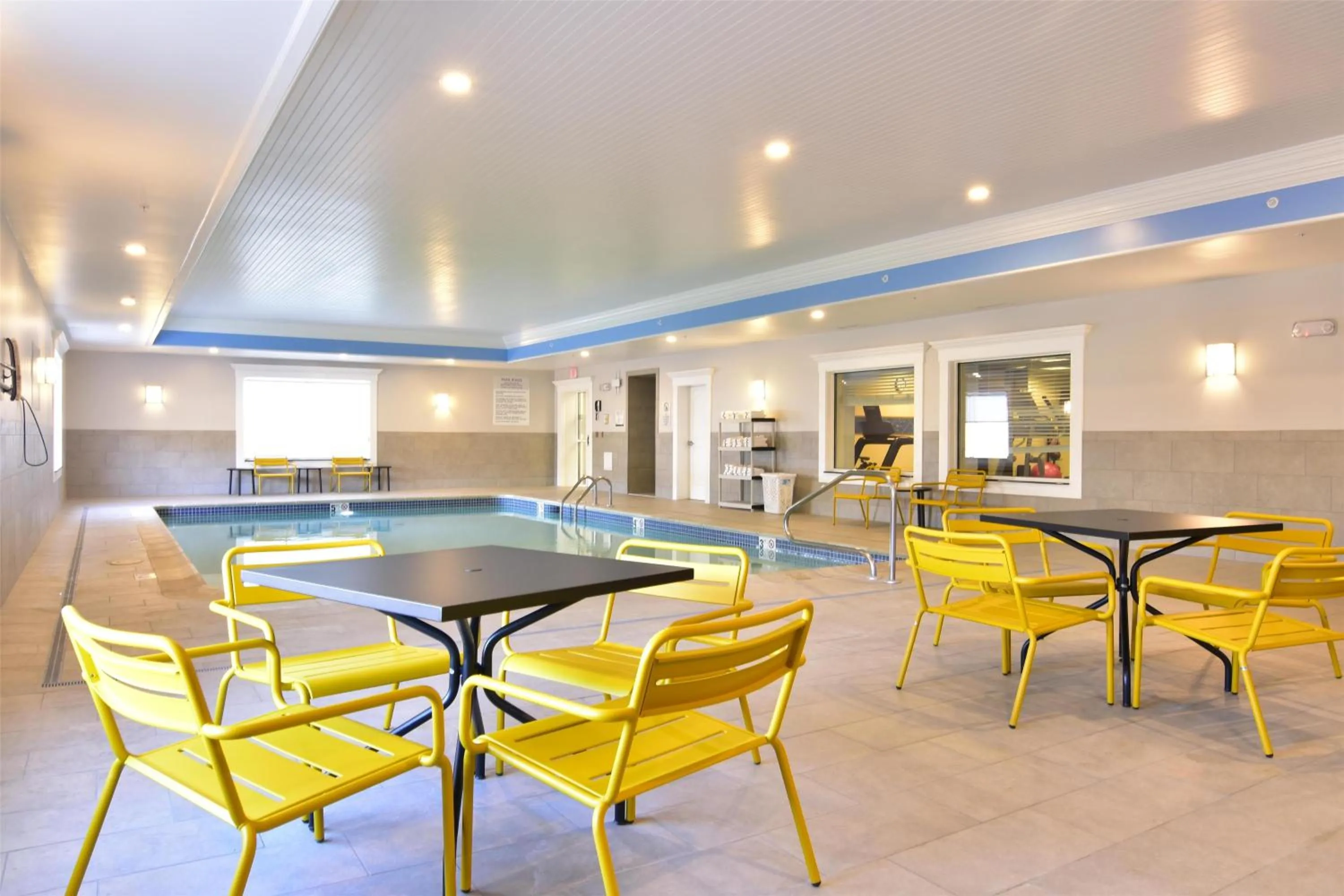 Pool view in Hampton Inn Bangor