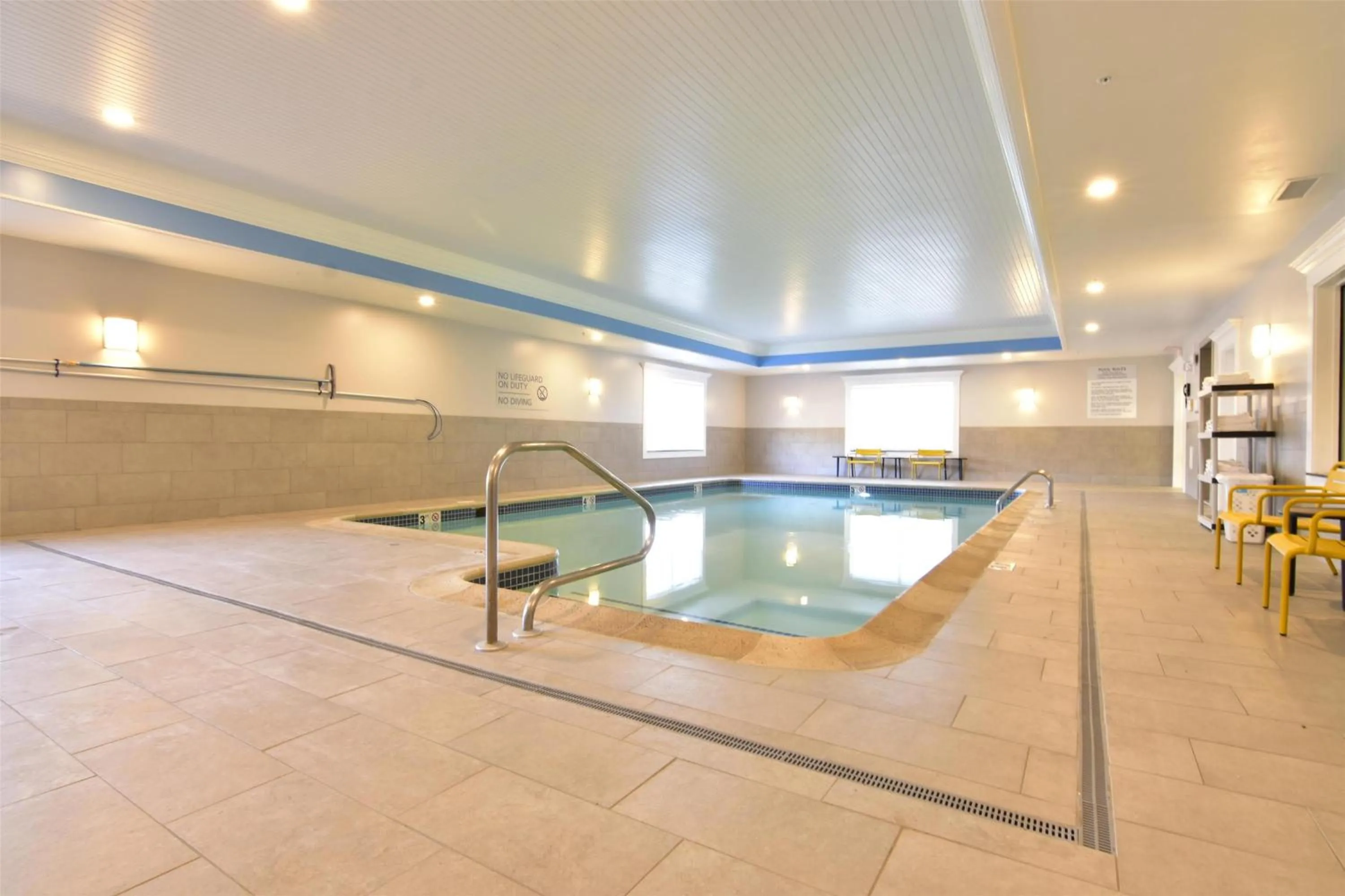 Pool view in Hampton Inn Bangor