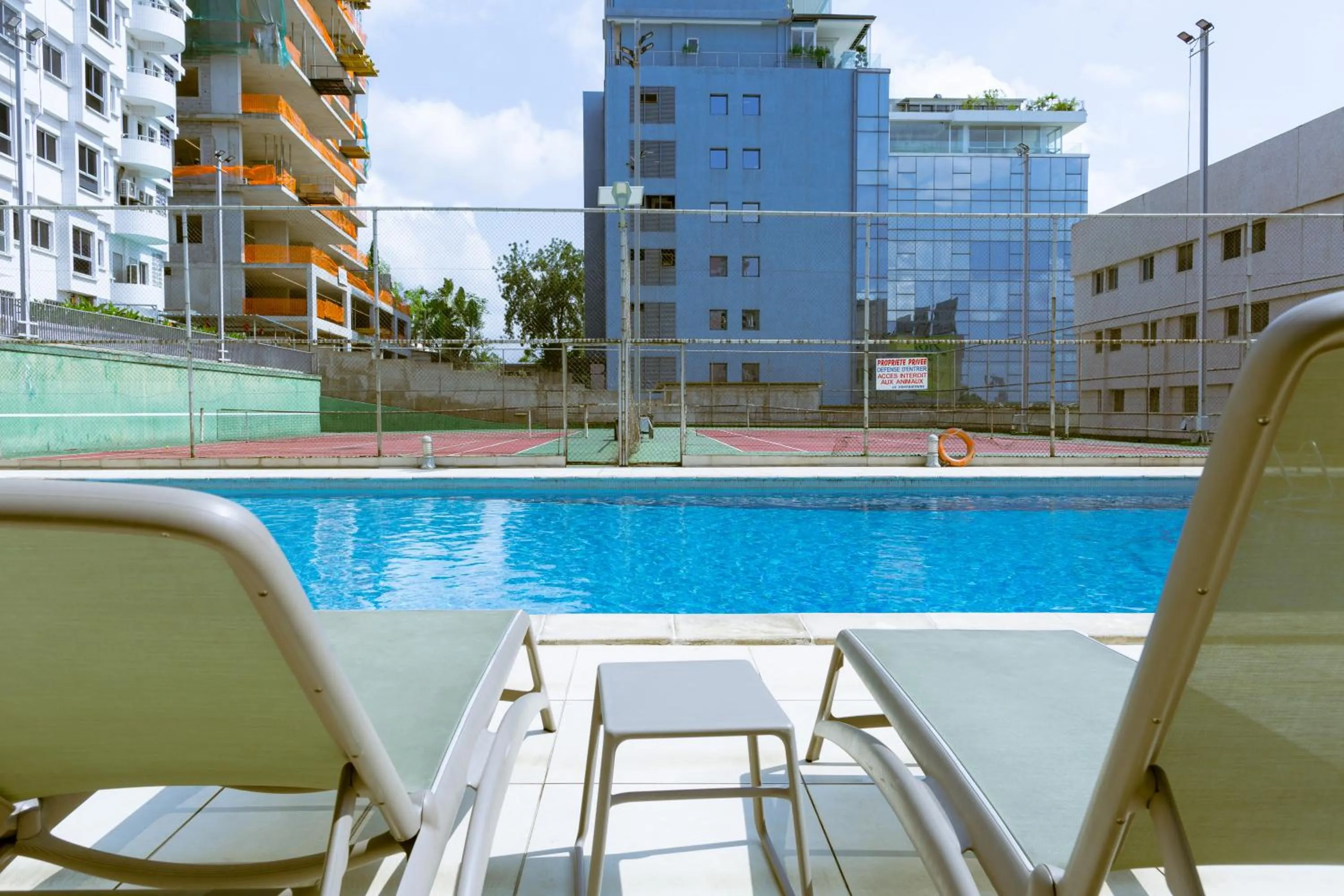 Pool view in Résidences Les Hauts de l'Indenié