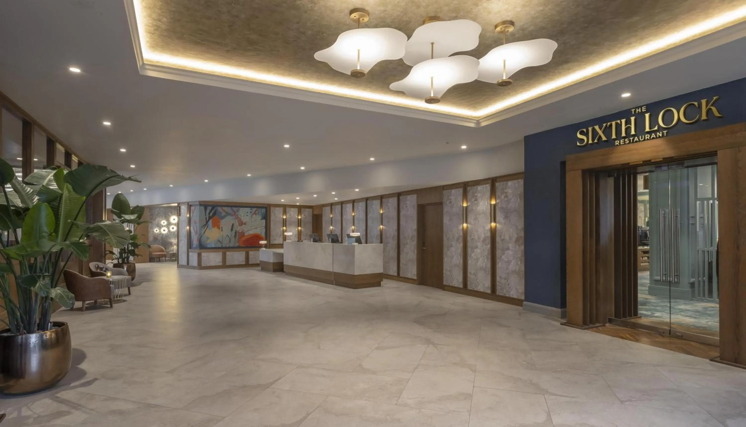 Lobby or reception in Hilton Dublin