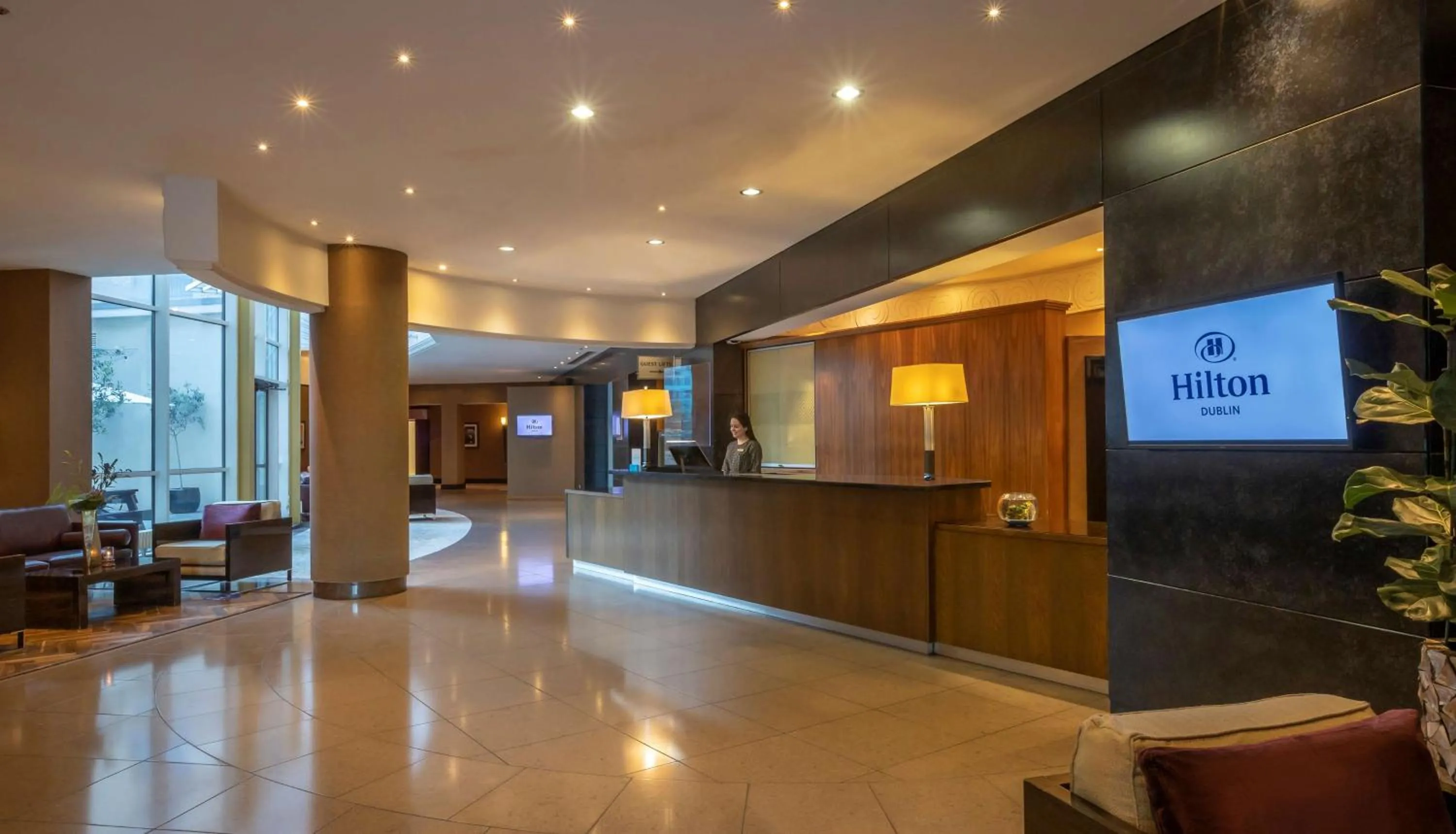 Lobby or reception in Hilton Dublin
