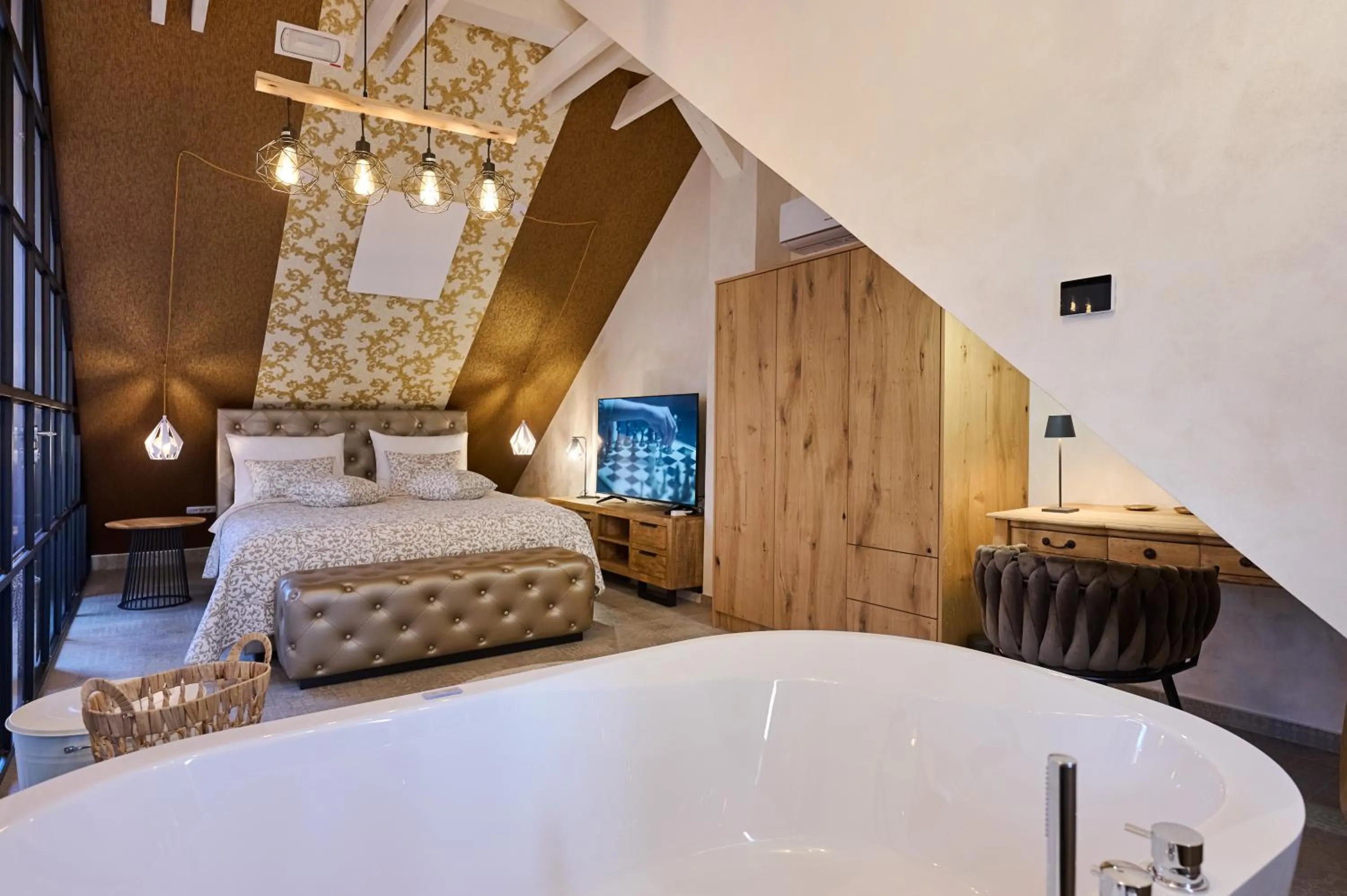 Bed in Hiša Ančka, Boutique Hotel & Maja Rooms