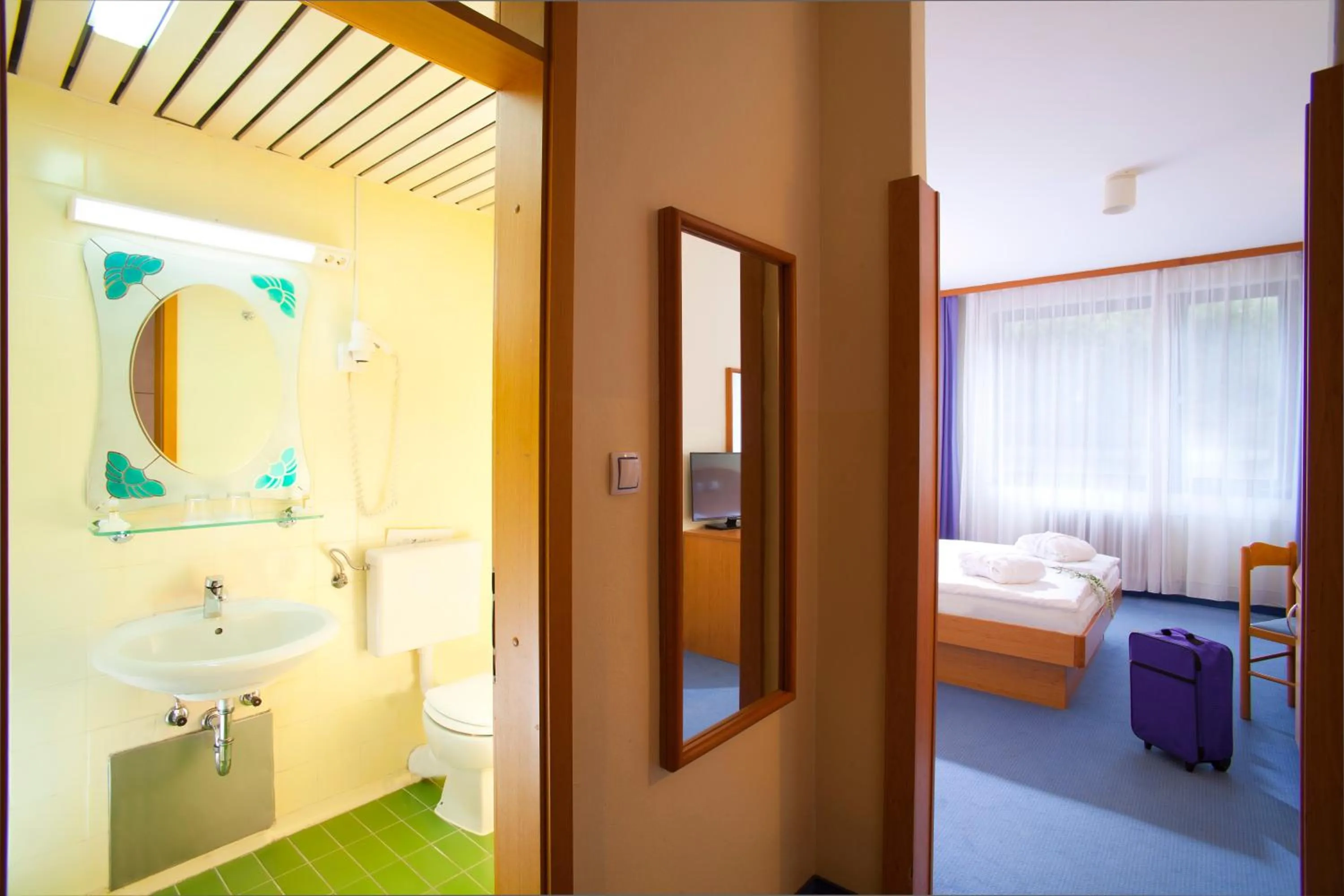Bathroom, Bed in Terme Topolsica - Hotel Vesna