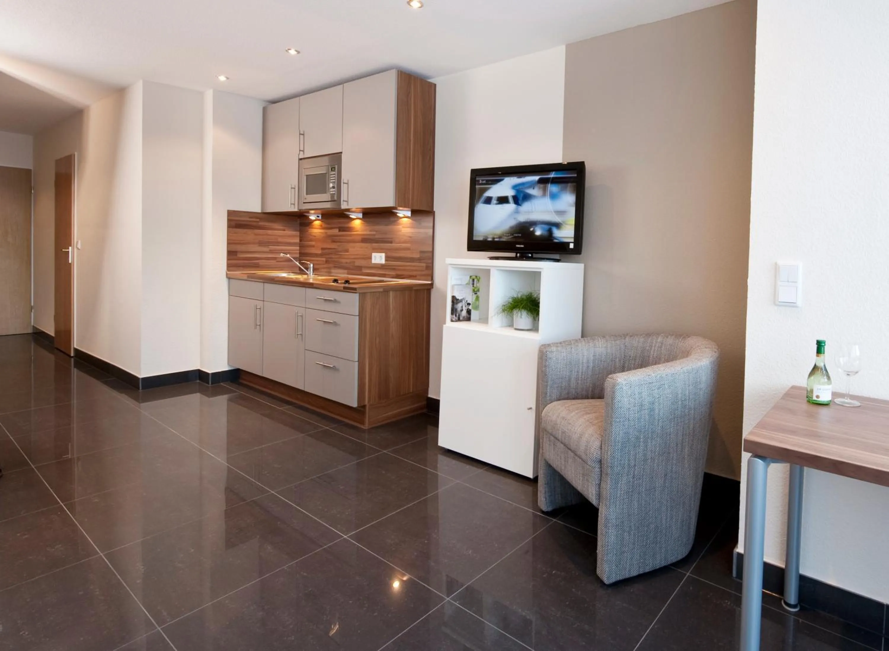 Kitchen or kitchenette in Appartements am Kleeblatt