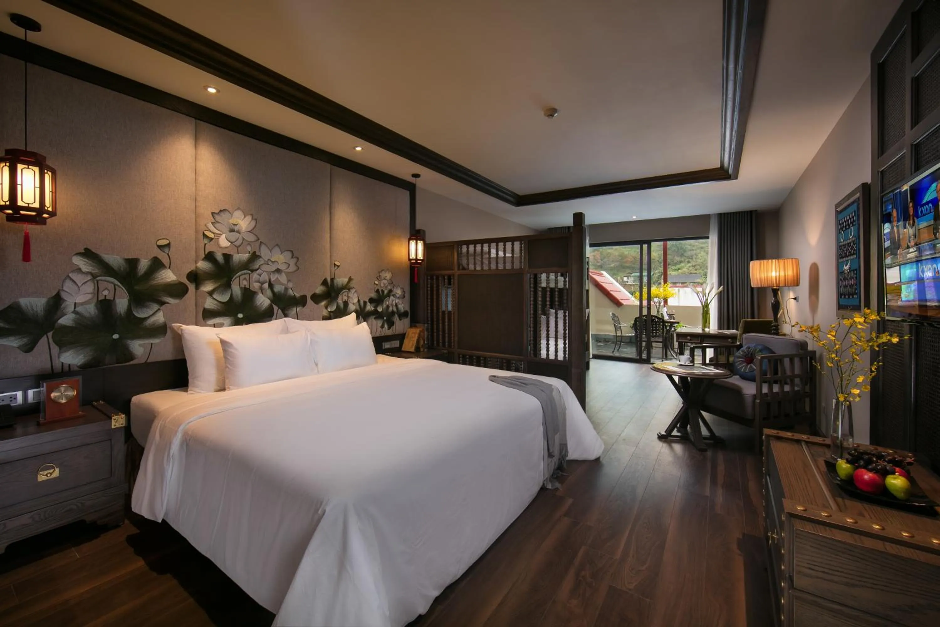 TV and multimedia, Bed in Lotus Aroma Sapa Hotel