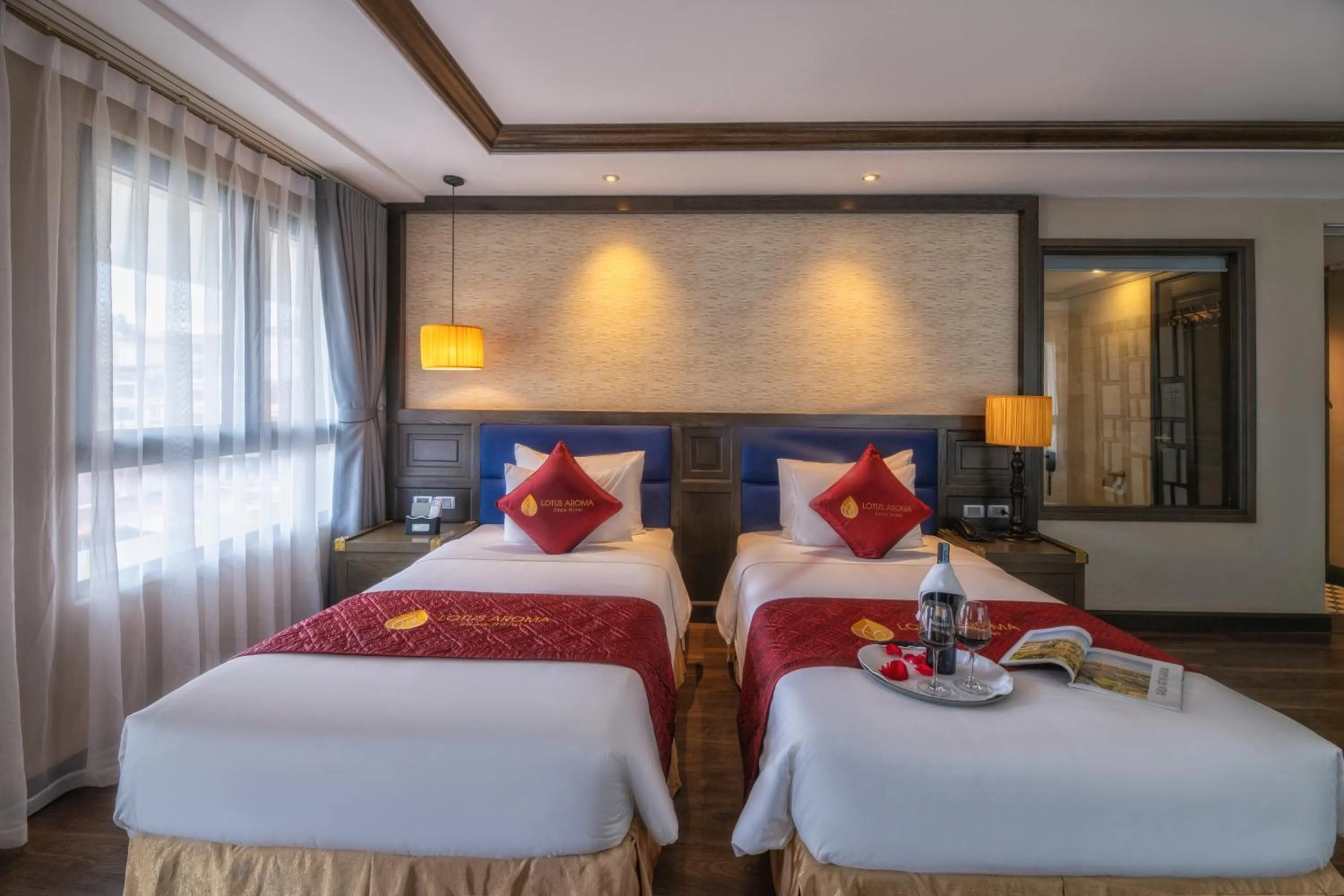 Bed in Lotus Aroma Sapa Hotel