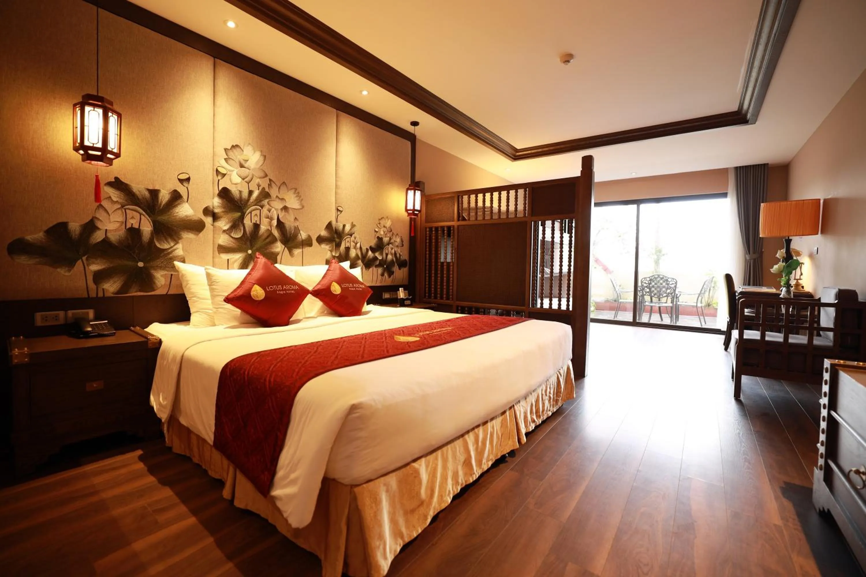 Bed in Lotus Aroma Sapa Hotel