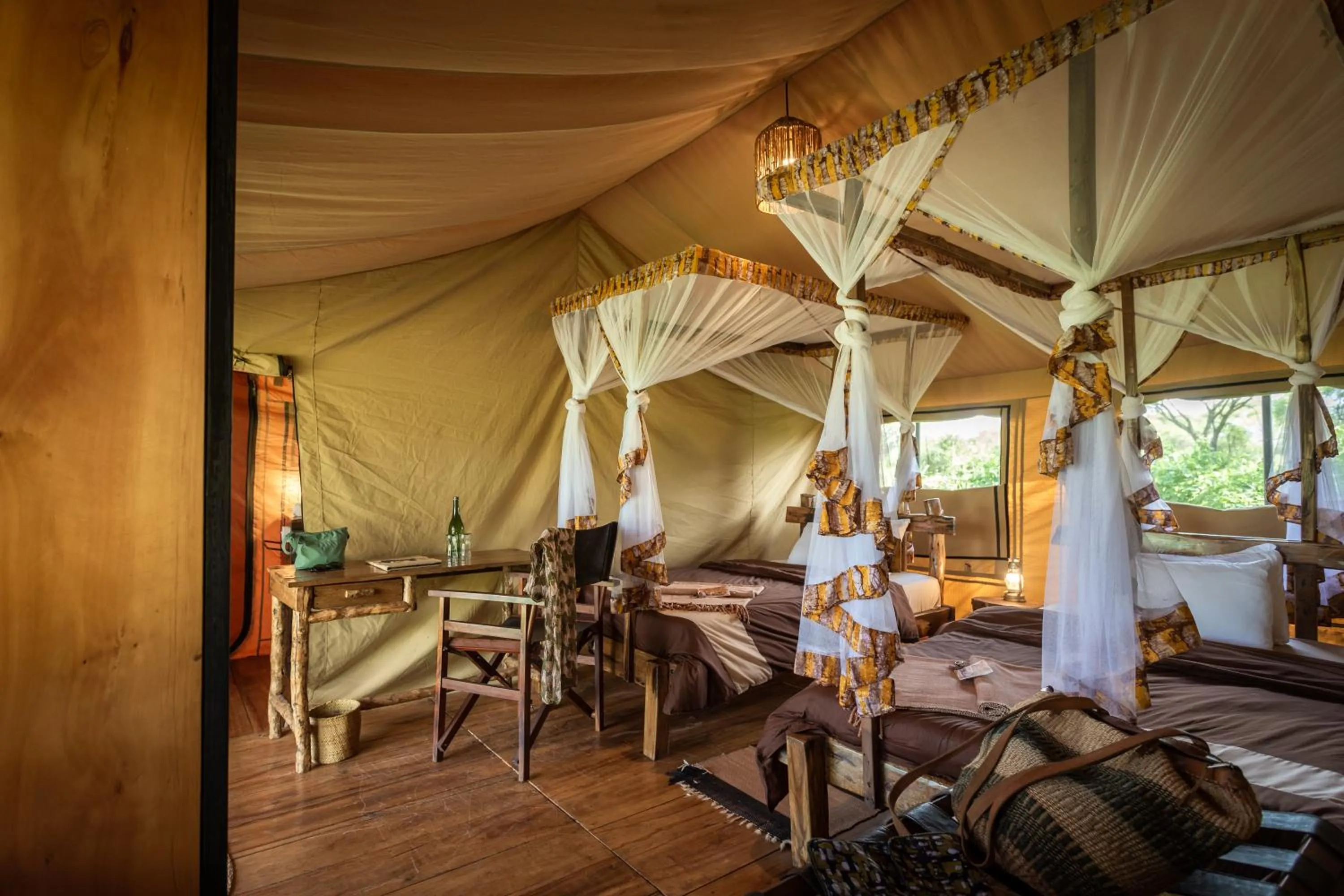Bed in Baobab Tented Camp