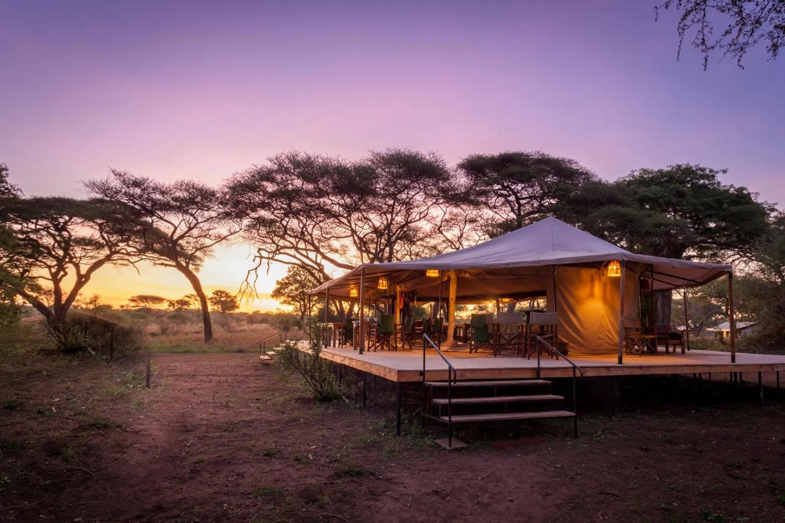 Dining area in Baobab Tented Camp