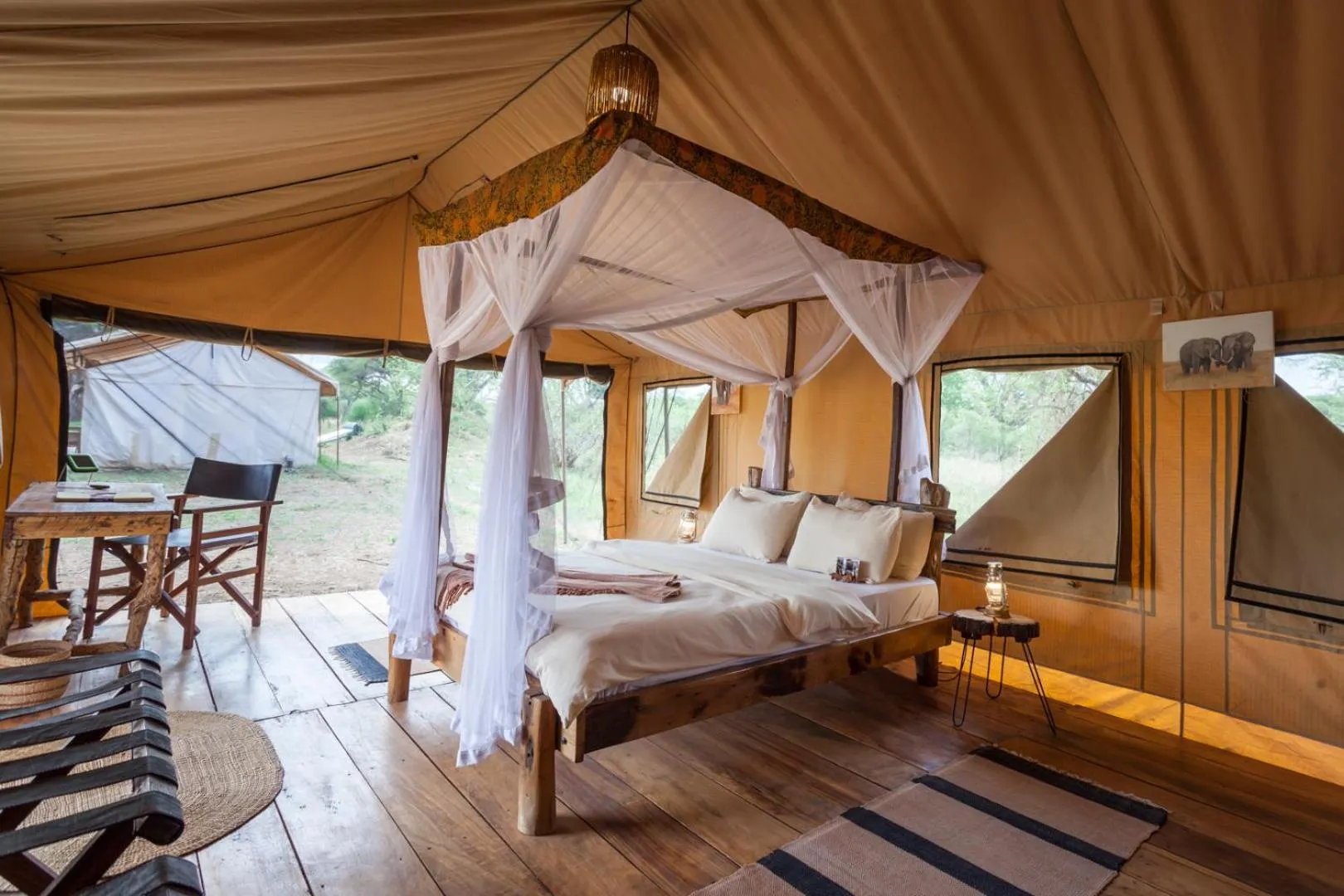 Bed in Baobab Tented Camp