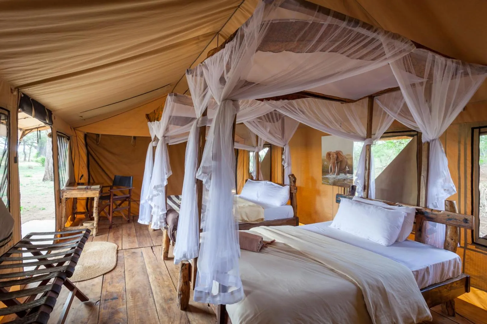 Bed in Baobab Tented Camp