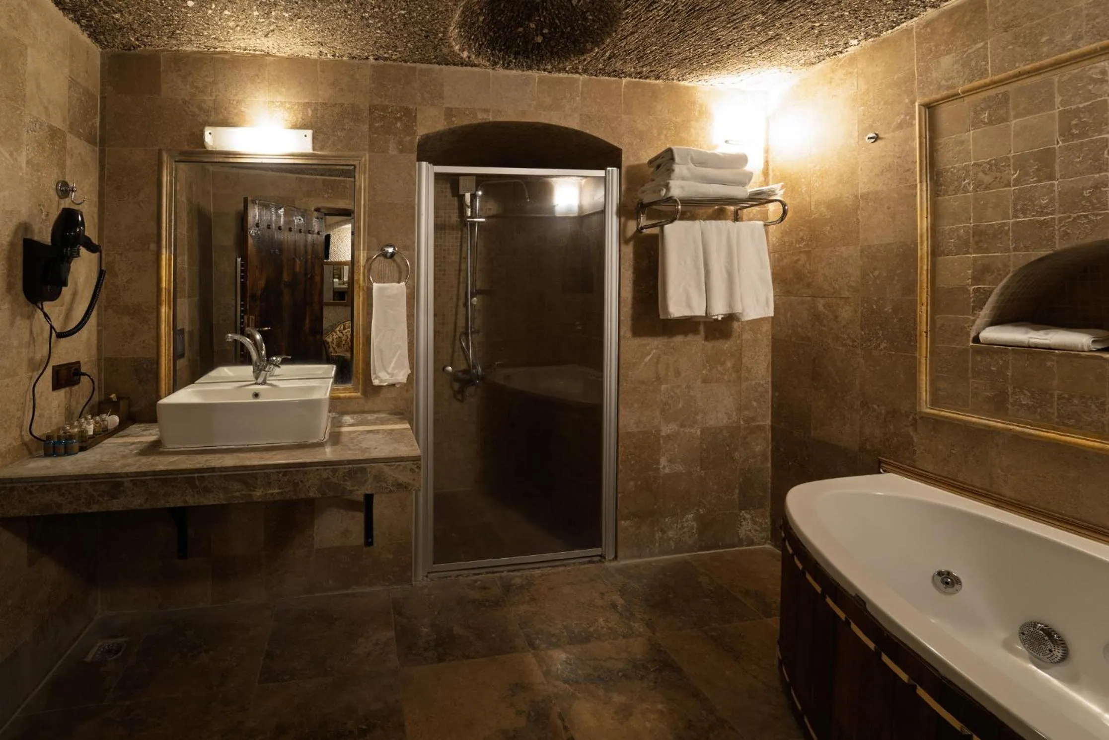 Shower in Grand Cave Suites