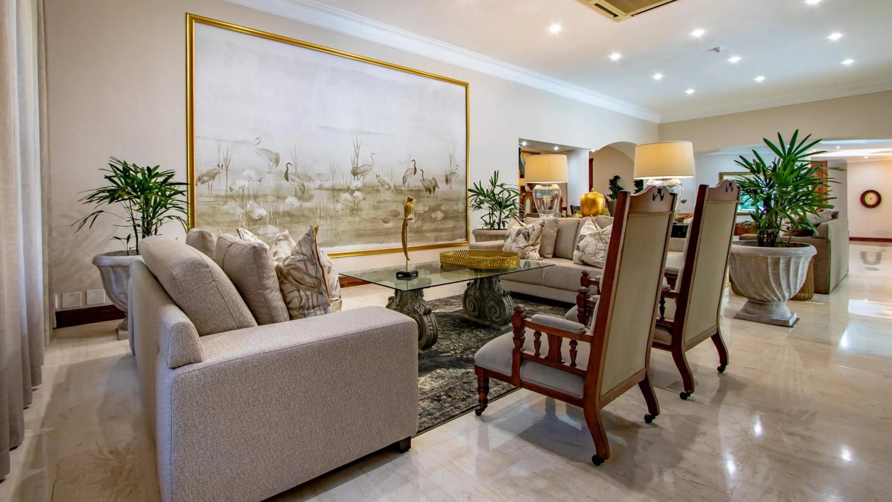 Seating area in Christies at 32 on Russell