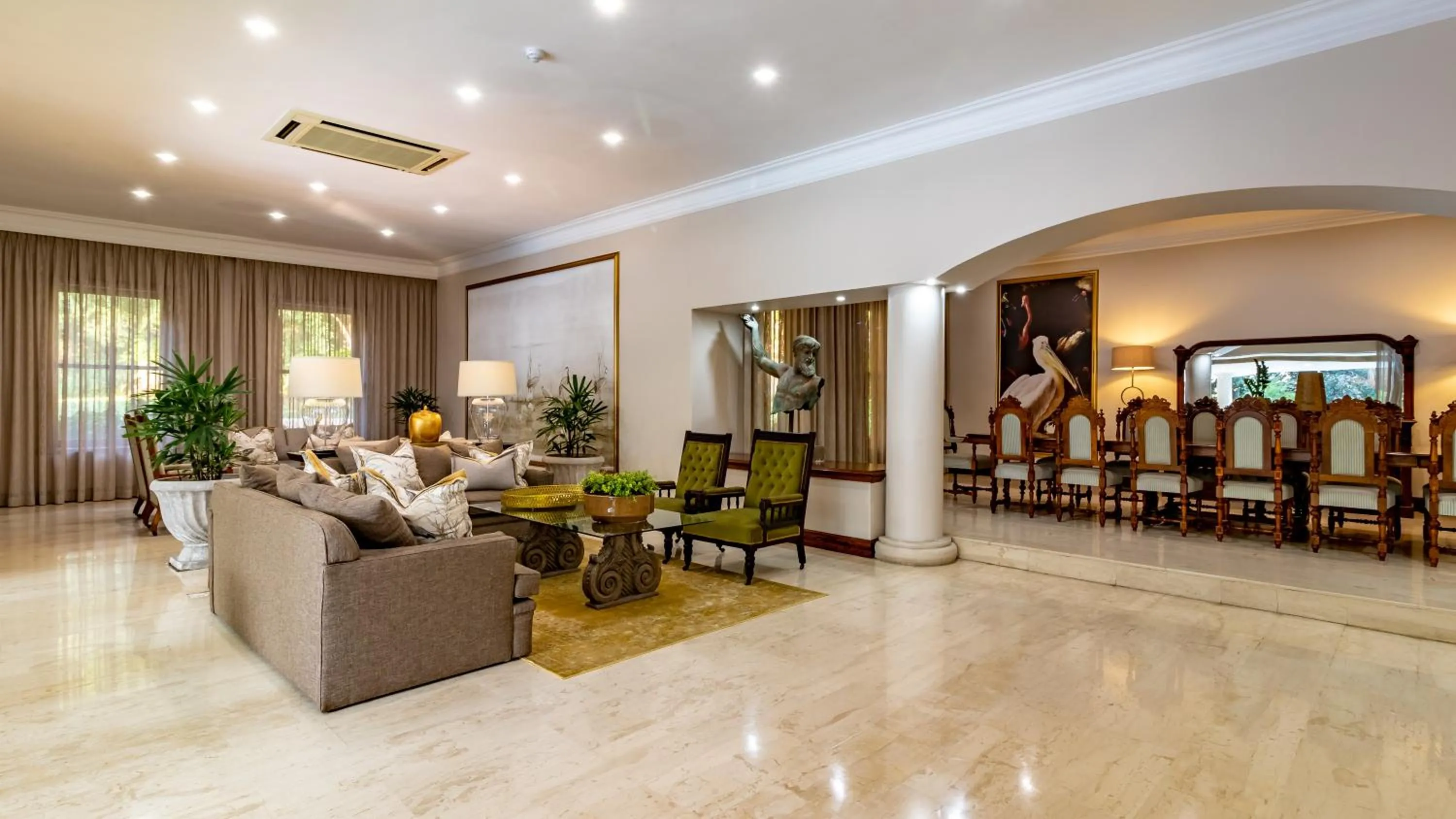 Seating area in Christies at 32 on Russell