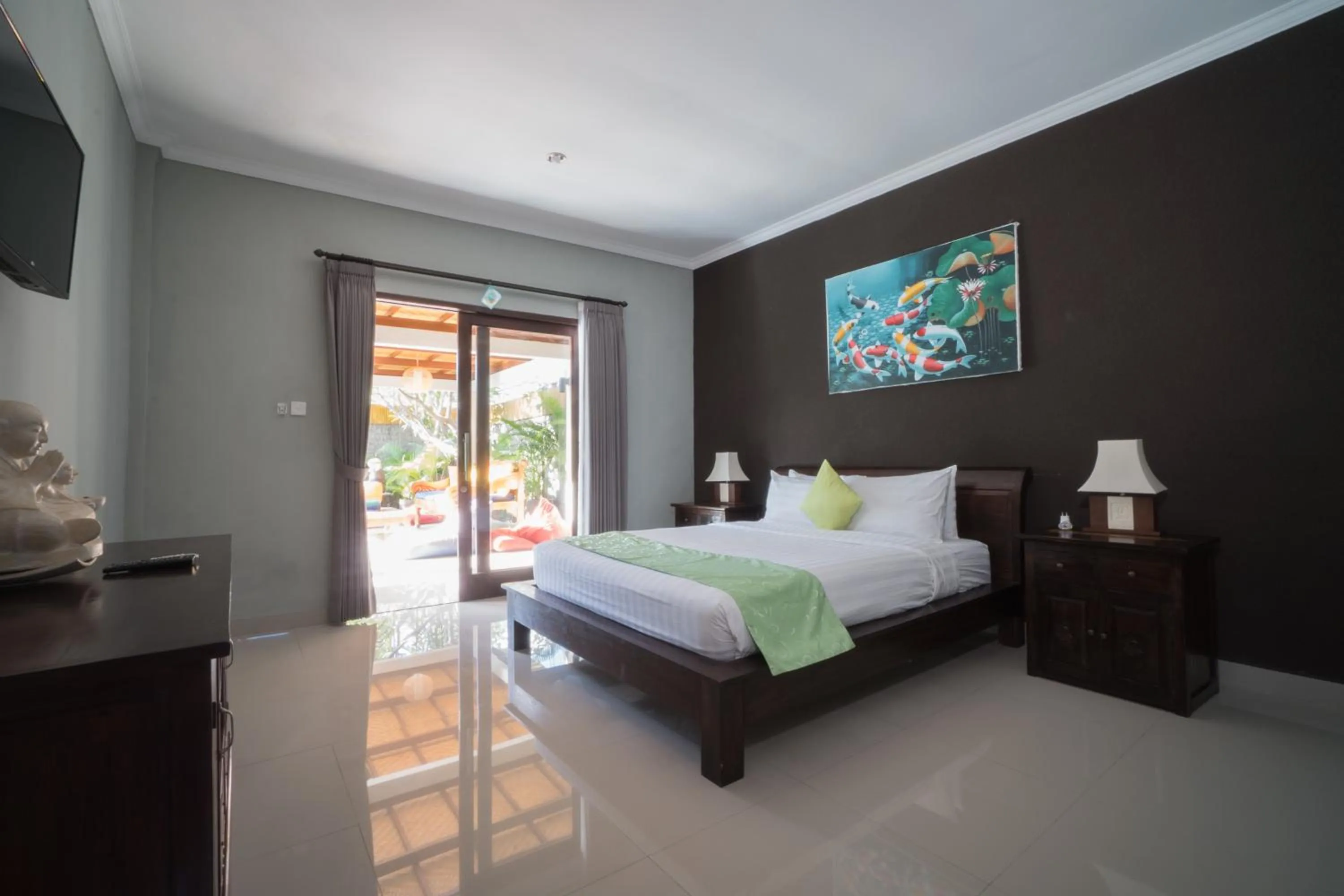 Bedroom, Bed in The Catur Villa Seminyak