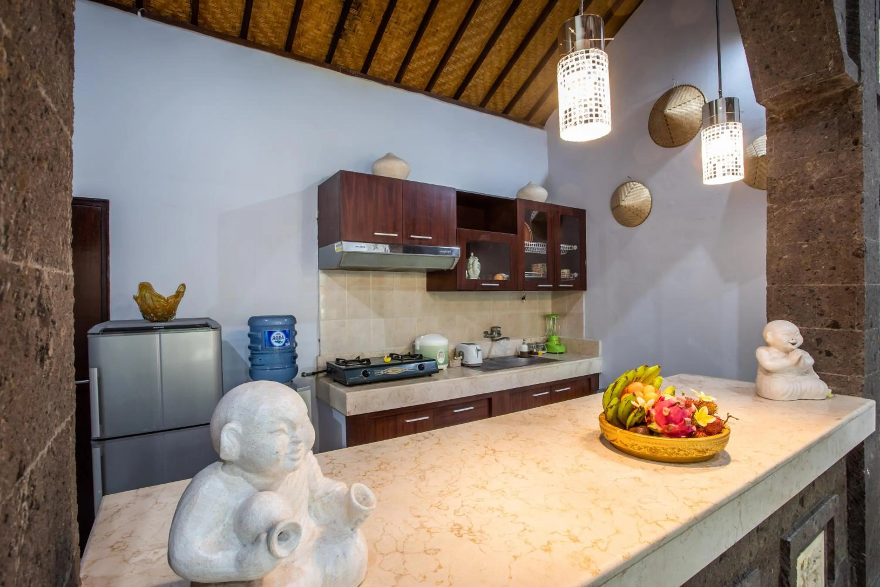 Kitchen or kitchenette in The Catur Villa Seminyak