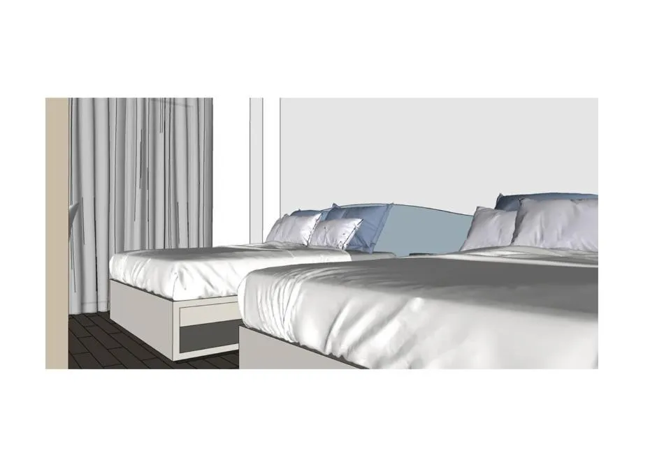 Bed in Family Hotel Relax