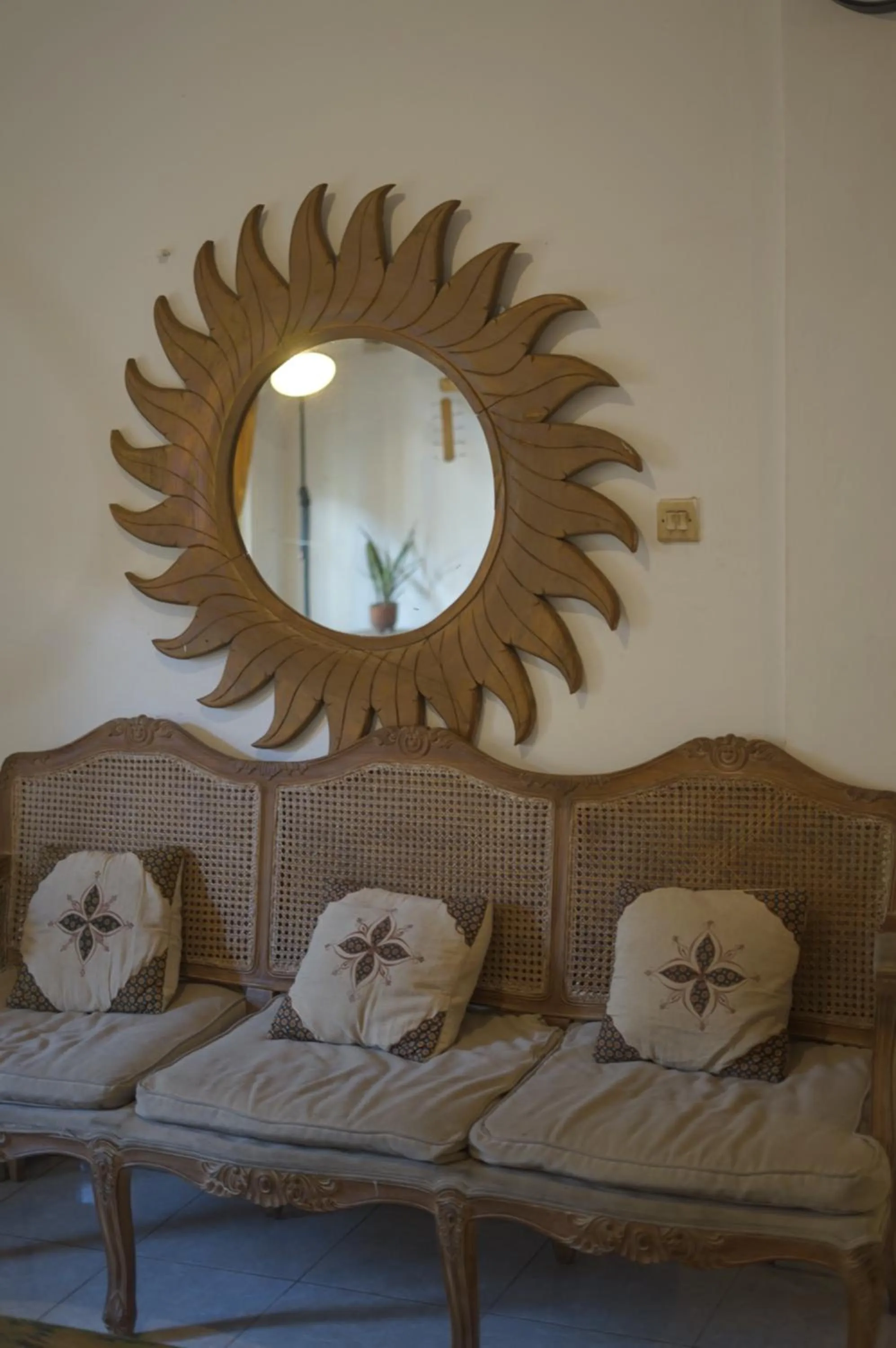 Seating area in Oke Baik Hostel