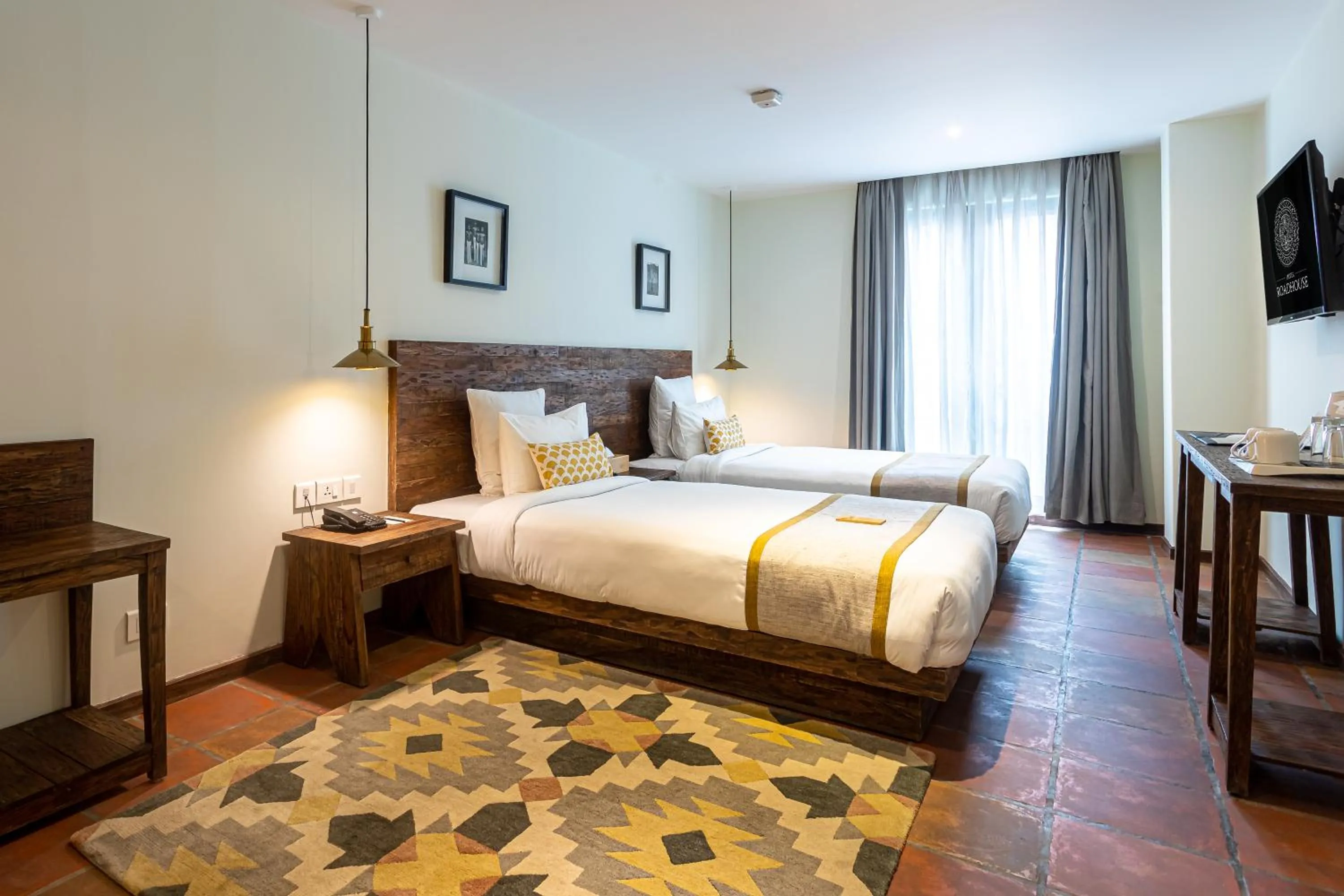 Bed in Hotel Roadhouse, Thamel, Kathmandu- Contemporary Boutique