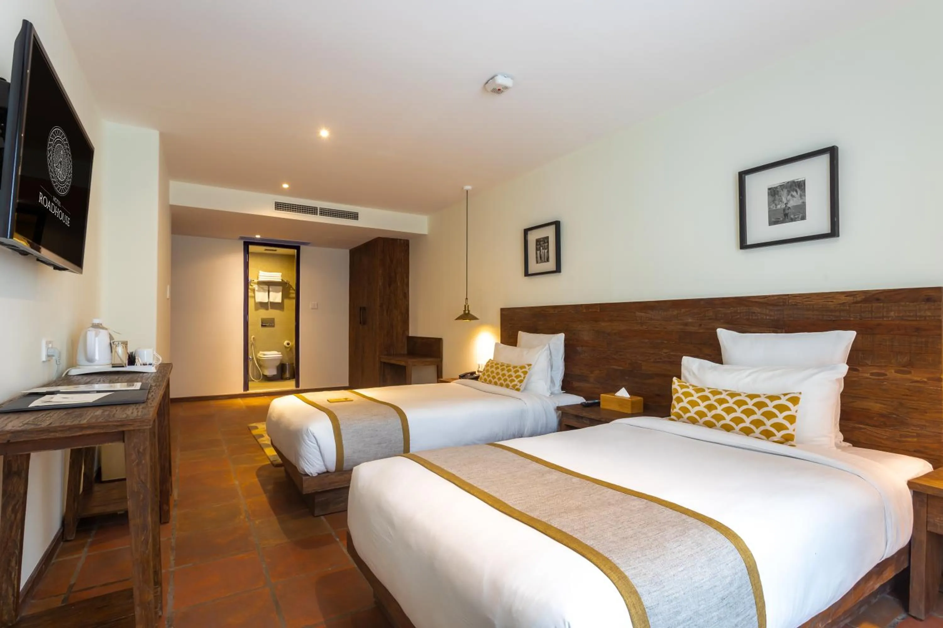 Bed in Hotel Roadhouse, Thamel, Kathmandu- Contemporary Boutique