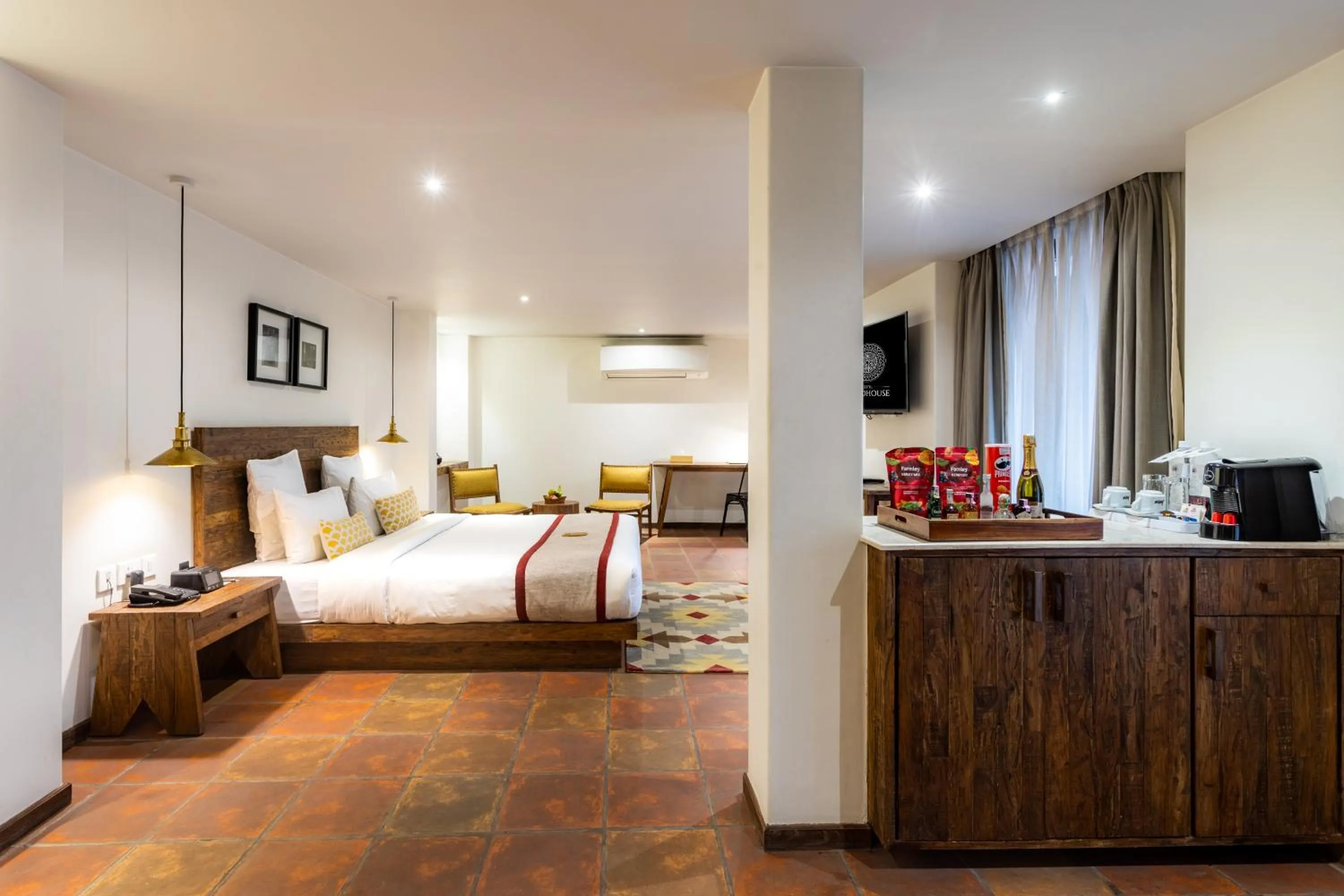 View (from property/room), Bed in Hotel Roadhouse, Thamel, Kathmandu- Contemporary Boutique