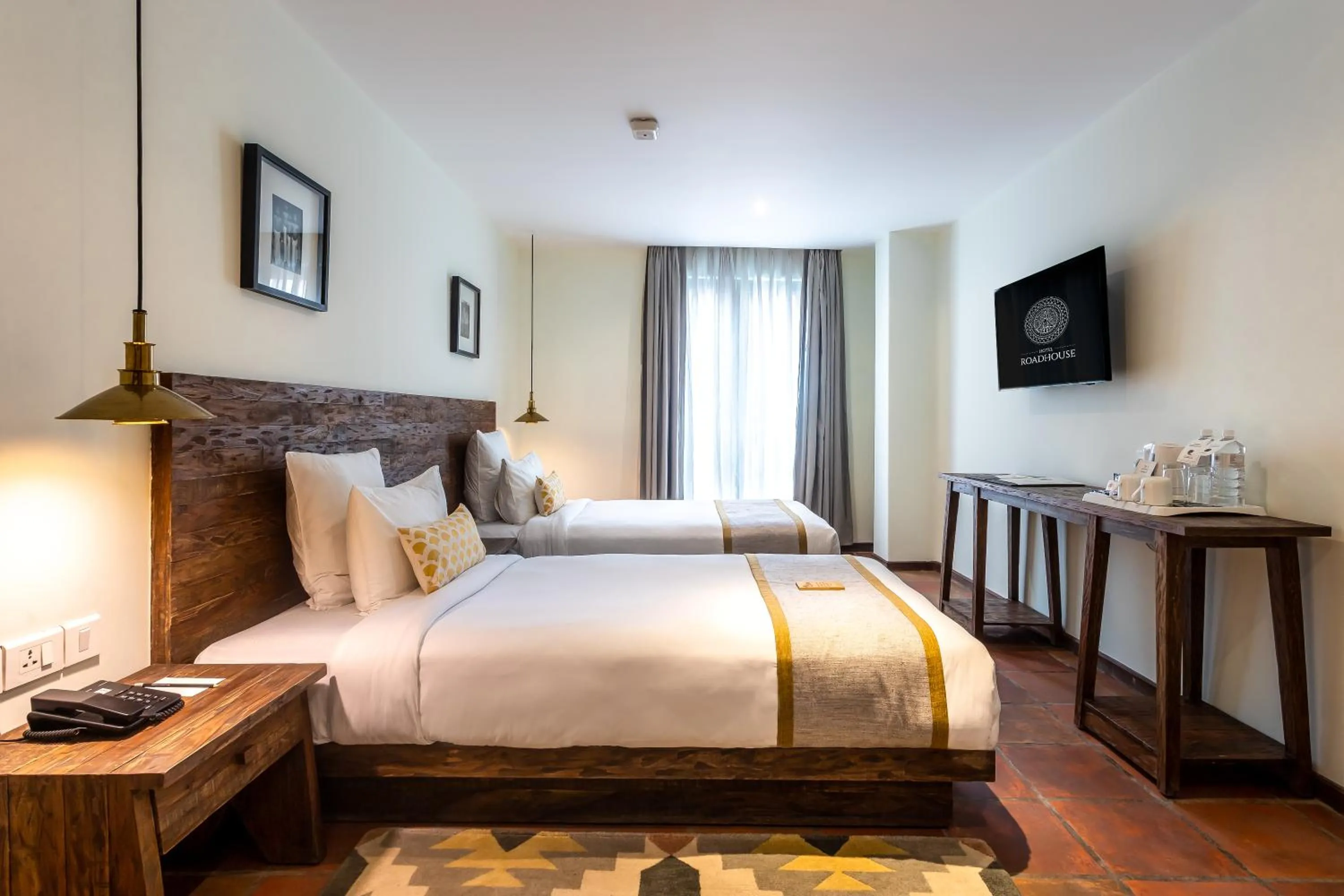 Bed in Hotel Roadhouse, Thamel, Kathmandu- Contemporary Boutique