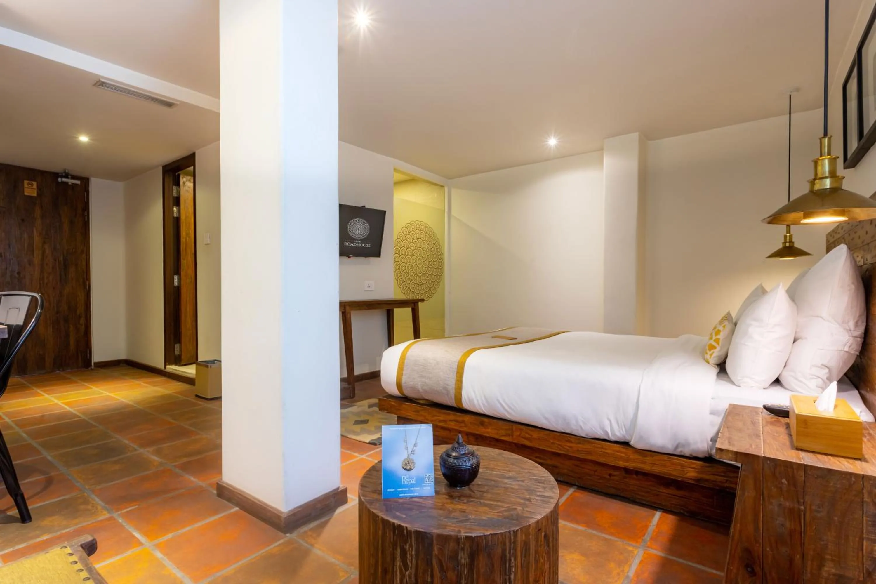 Bed in Hotel Roadhouse, Thamel, Kathmandu- Contemporary Boutique