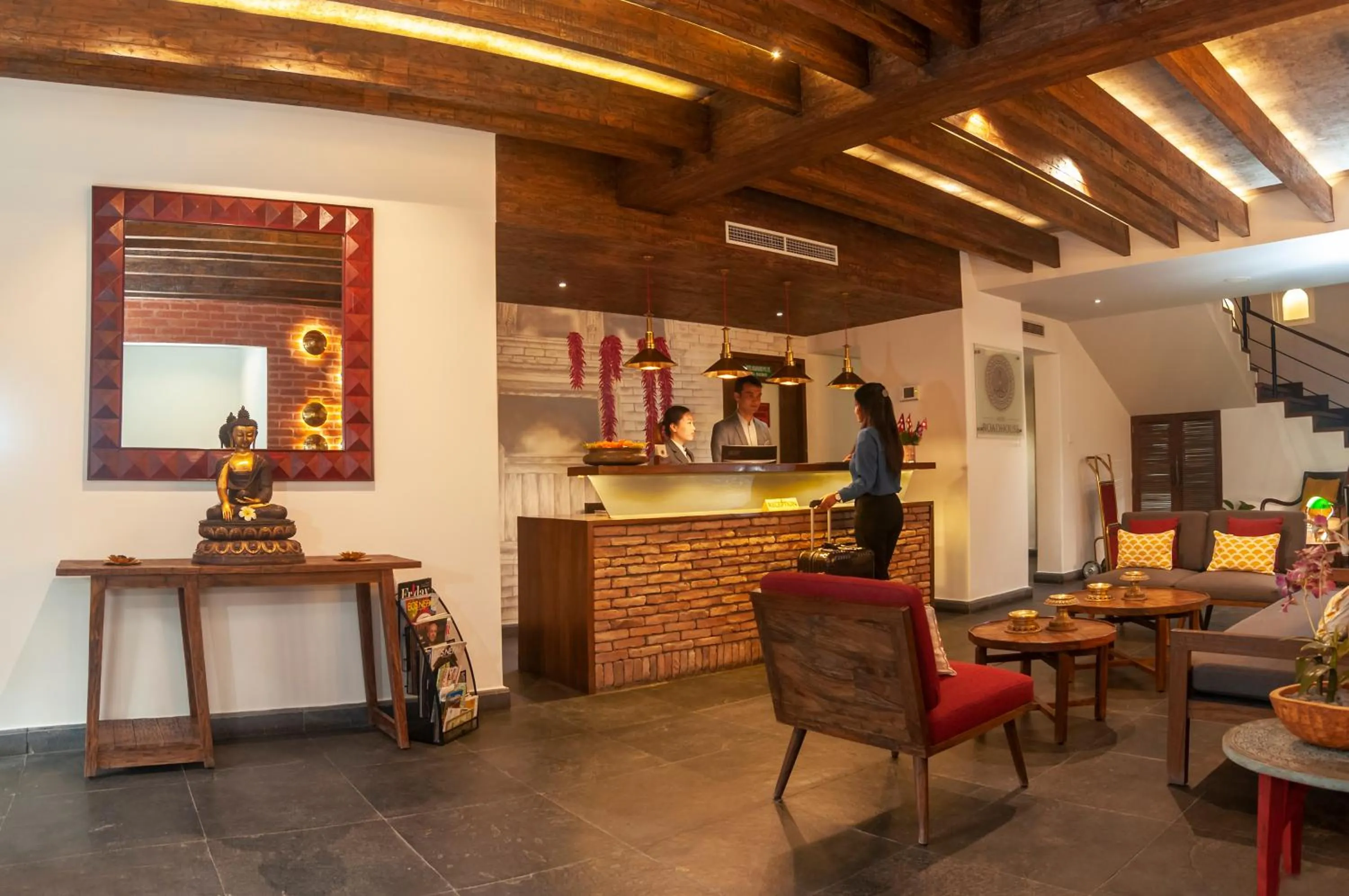 Lounge or bar in Hotel Roadhouse, Thamel, Kathmandu- Contemporary Boutique