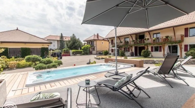 Communal lounge/ TV room in Le Paon Bleu Annecy Poisy