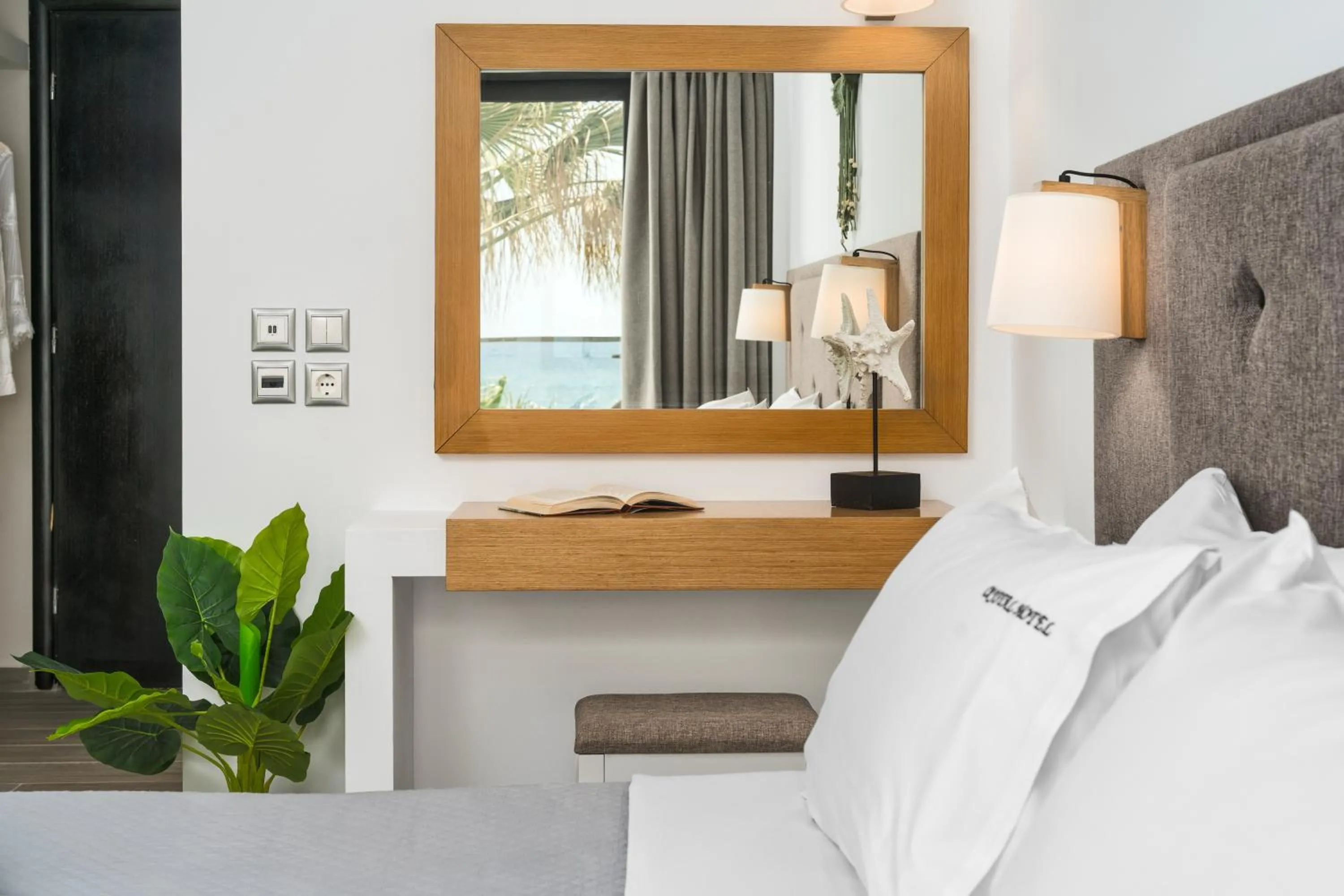 Bed in Crystal Beach Hotel