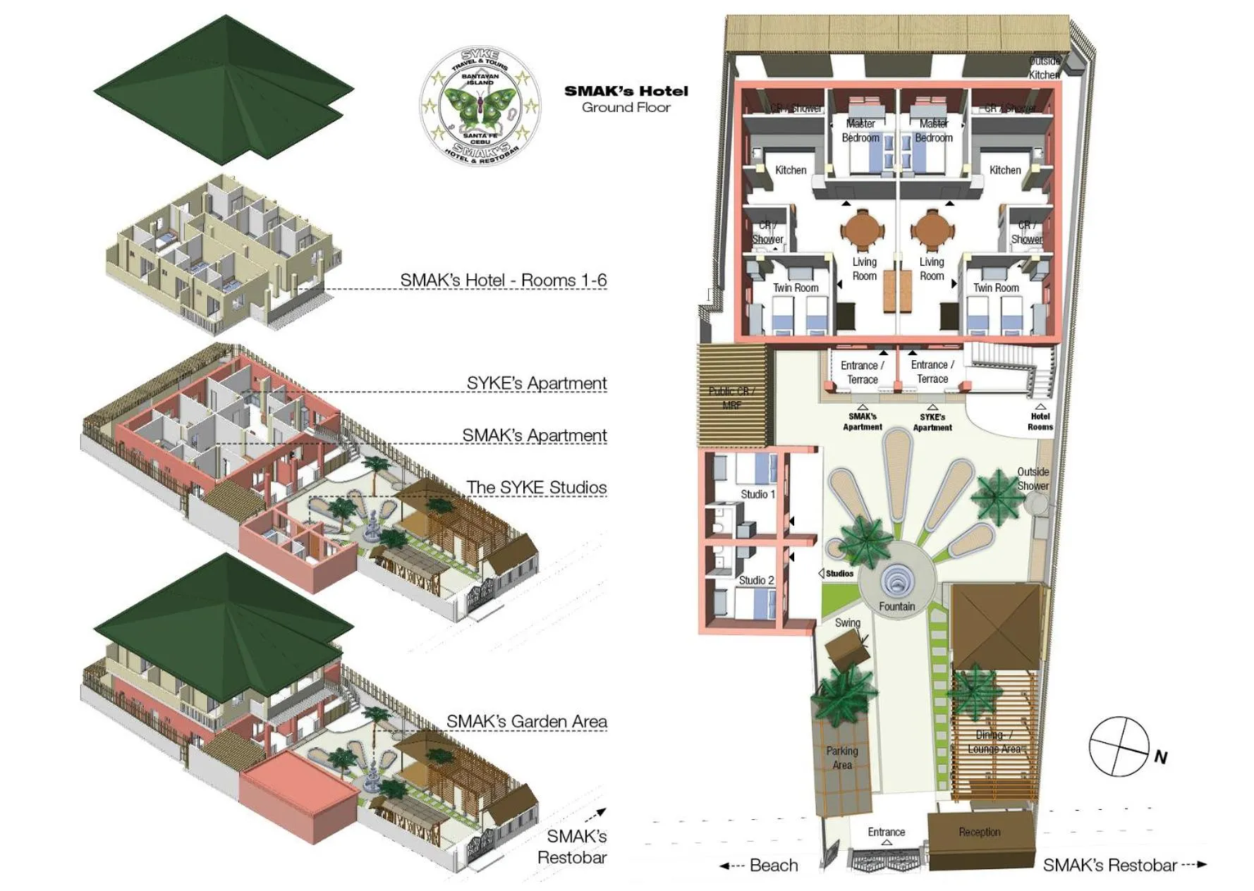 Floor plan in SMAK's Hotel