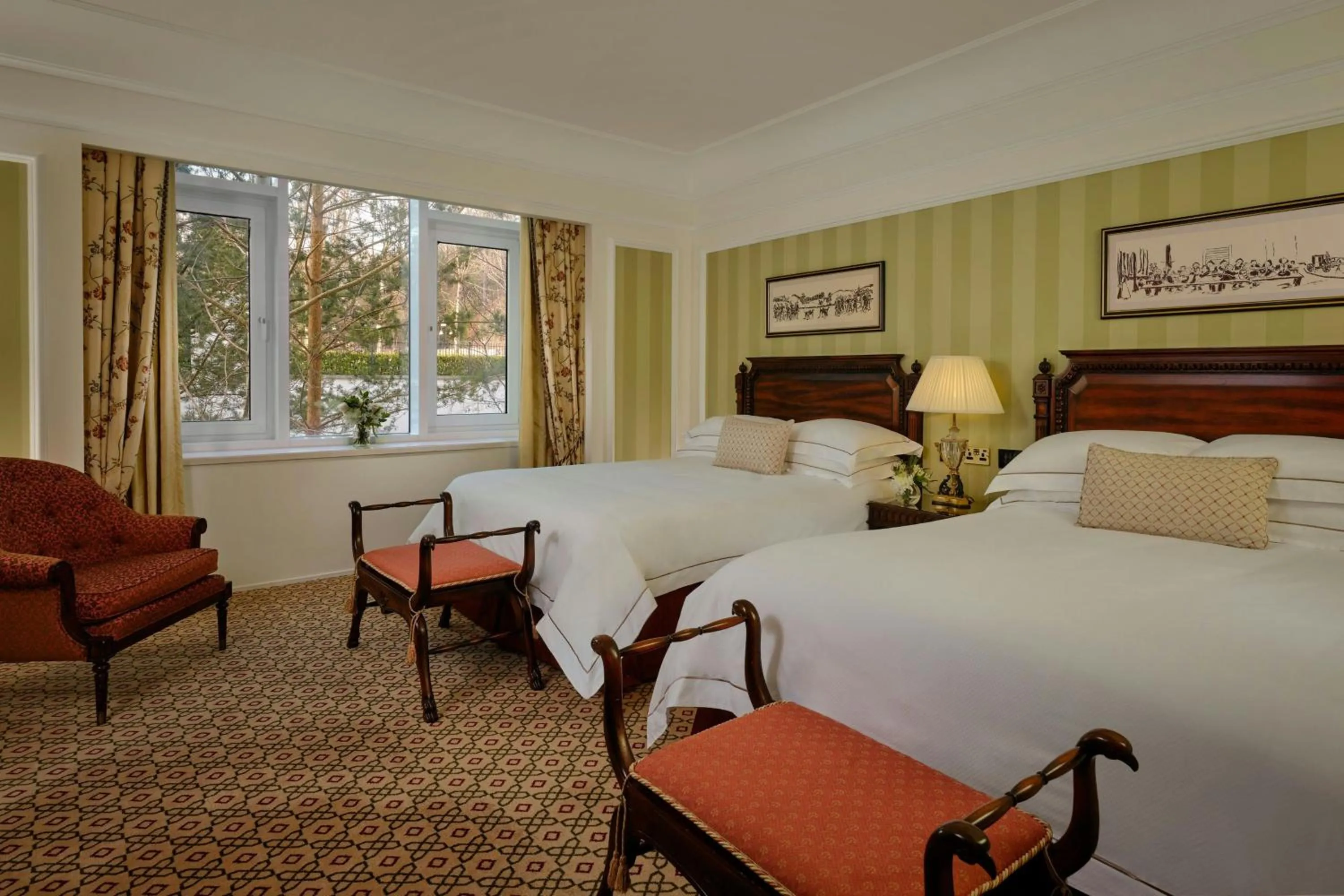 Bedroom, Bed in Powerscourt Hotel, Autograph Collection