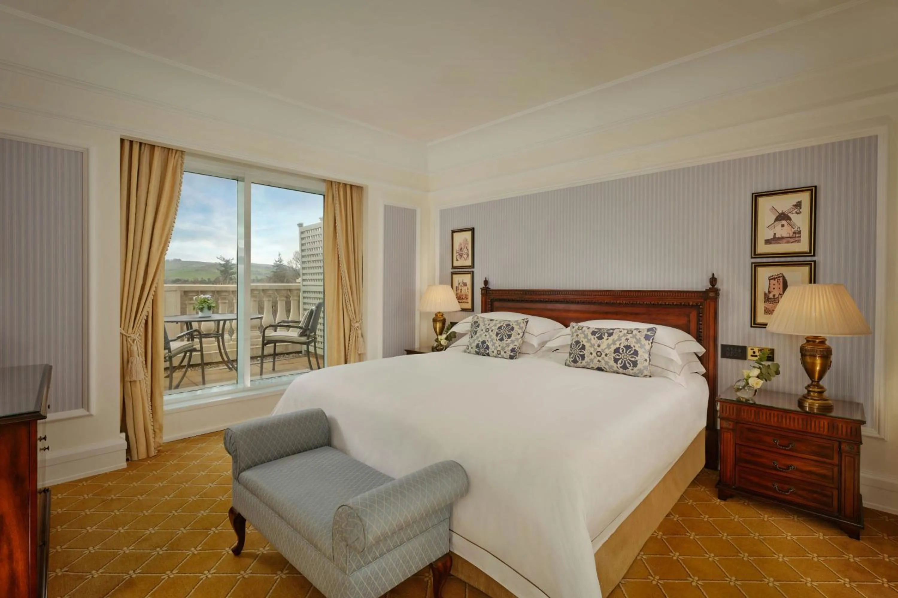 Bedroom, Bed in Powerscourt Hotel, Autograph Collection