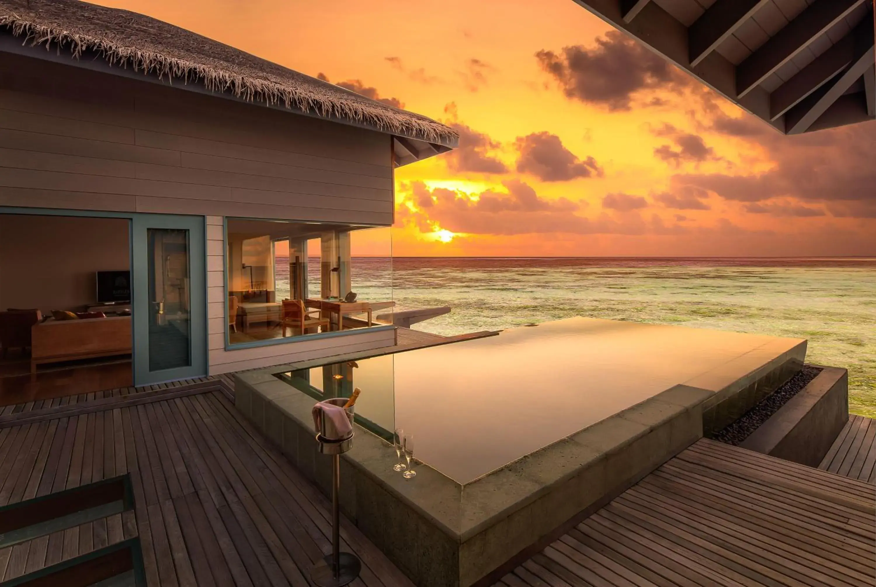 Sunset Overwater Villa with Private Pool - single occupancy in Raffles Maldives Meradhoo Sunset Overwater Villa with Private Pool - single occupancy in Raffles Maldives Meradhoo