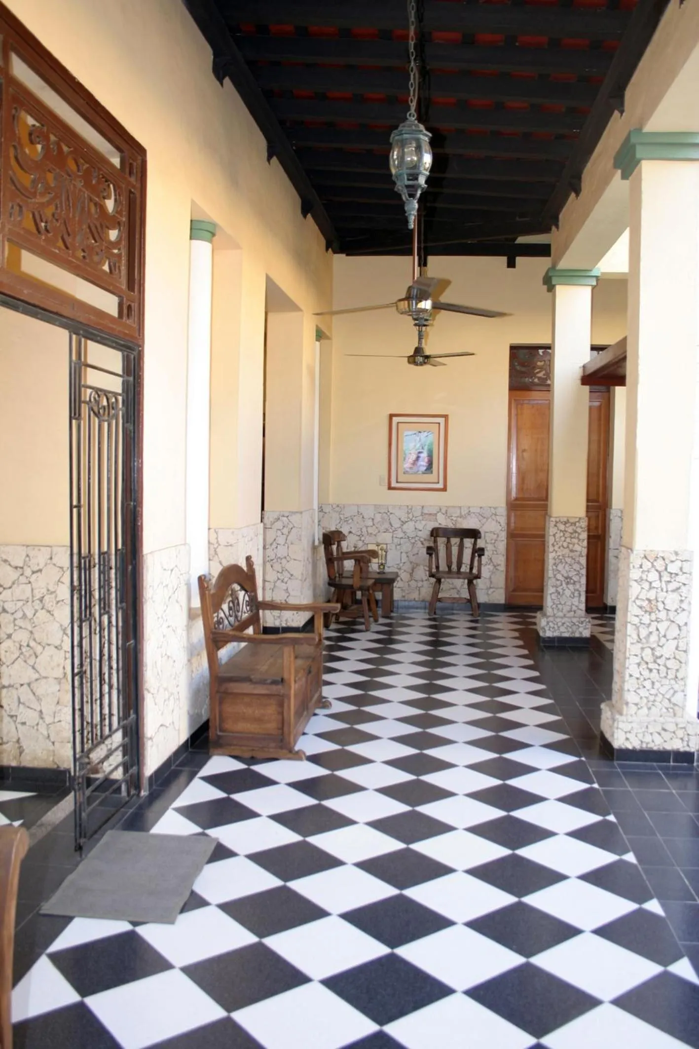 Patio in Hotel Bahia Blanca Santa Marta Frente al Mar