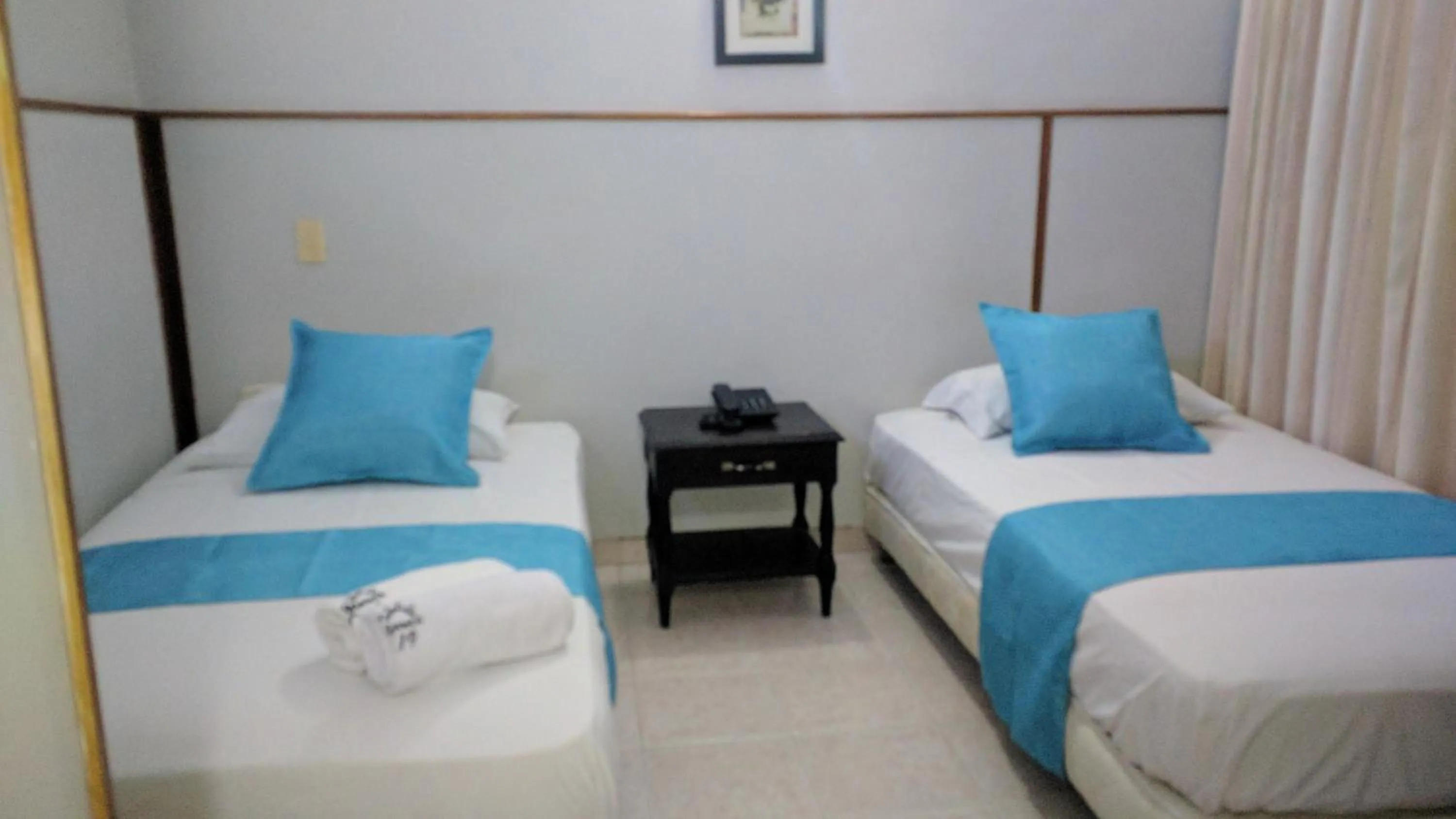 Bed in Hotel Bahia Blanca Santa Marta Frente al Mar