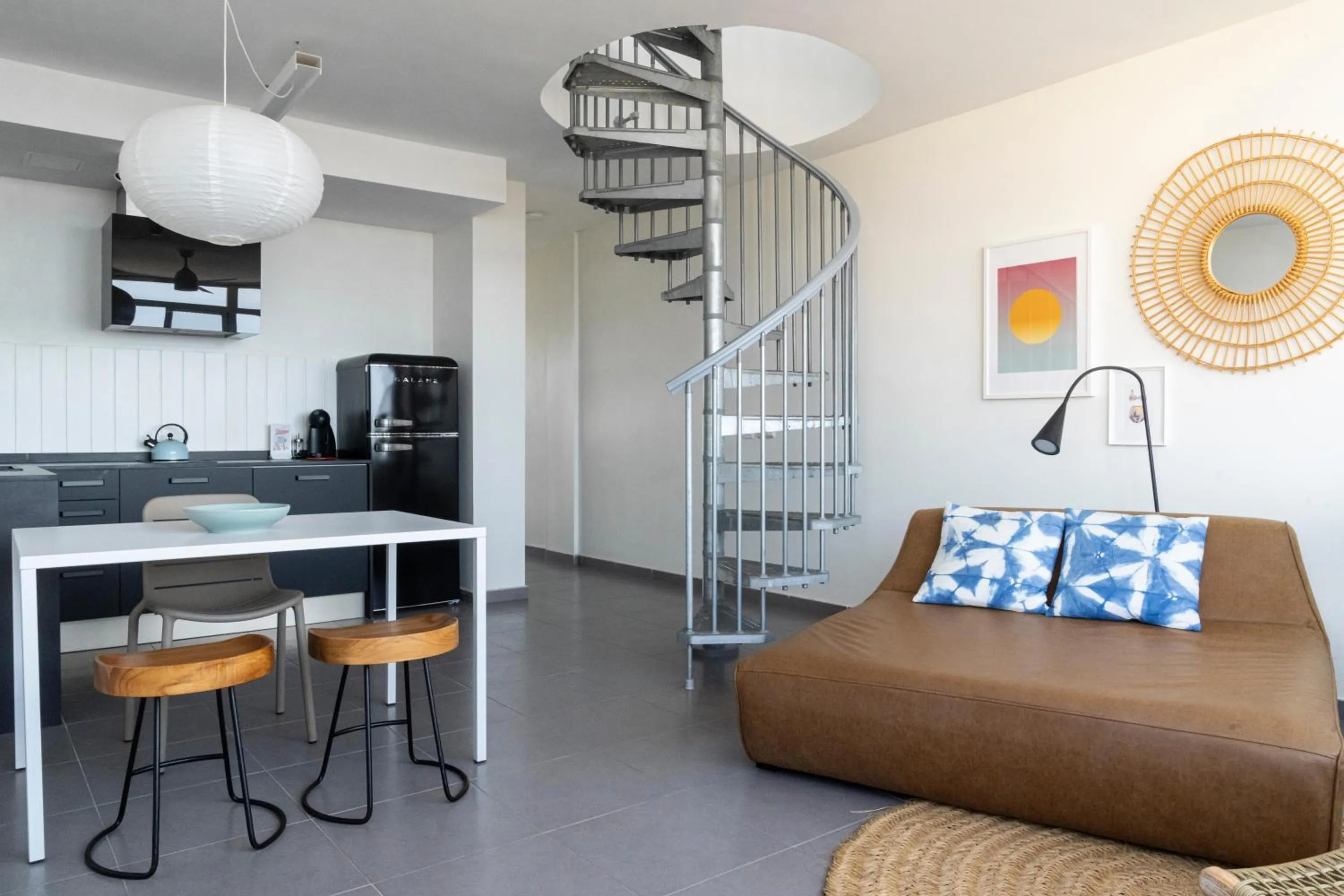 Kitchen or kitchenette in Buendía Corralejo Nohotel