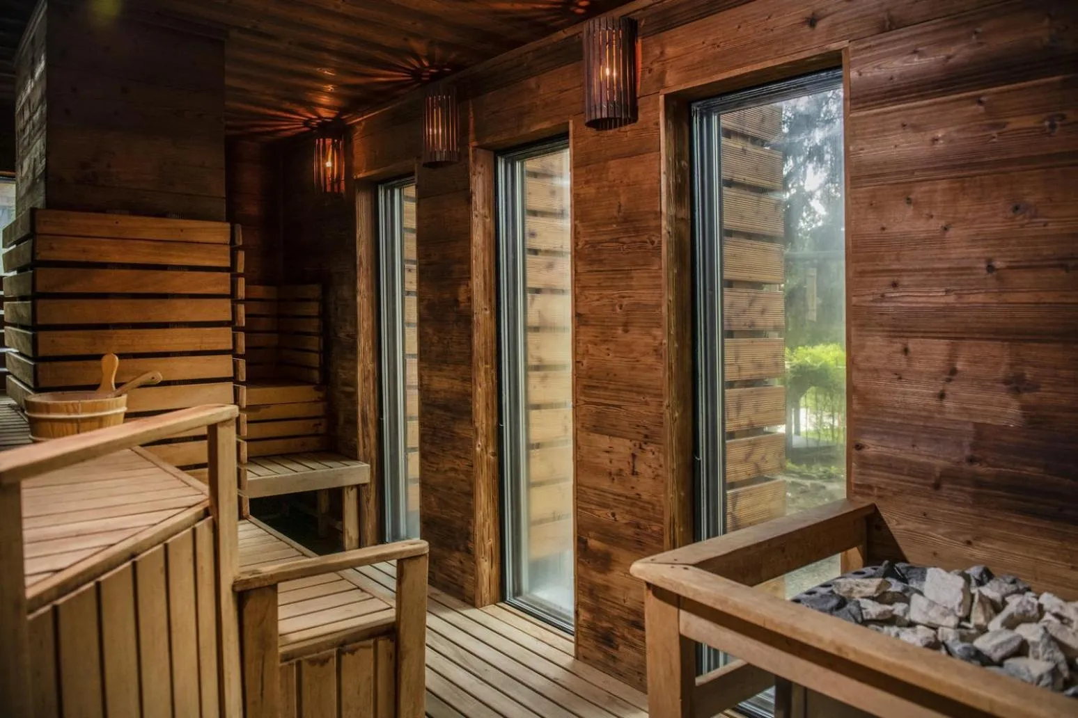 Sauna in Oxigén Family Hotel Noszvaj