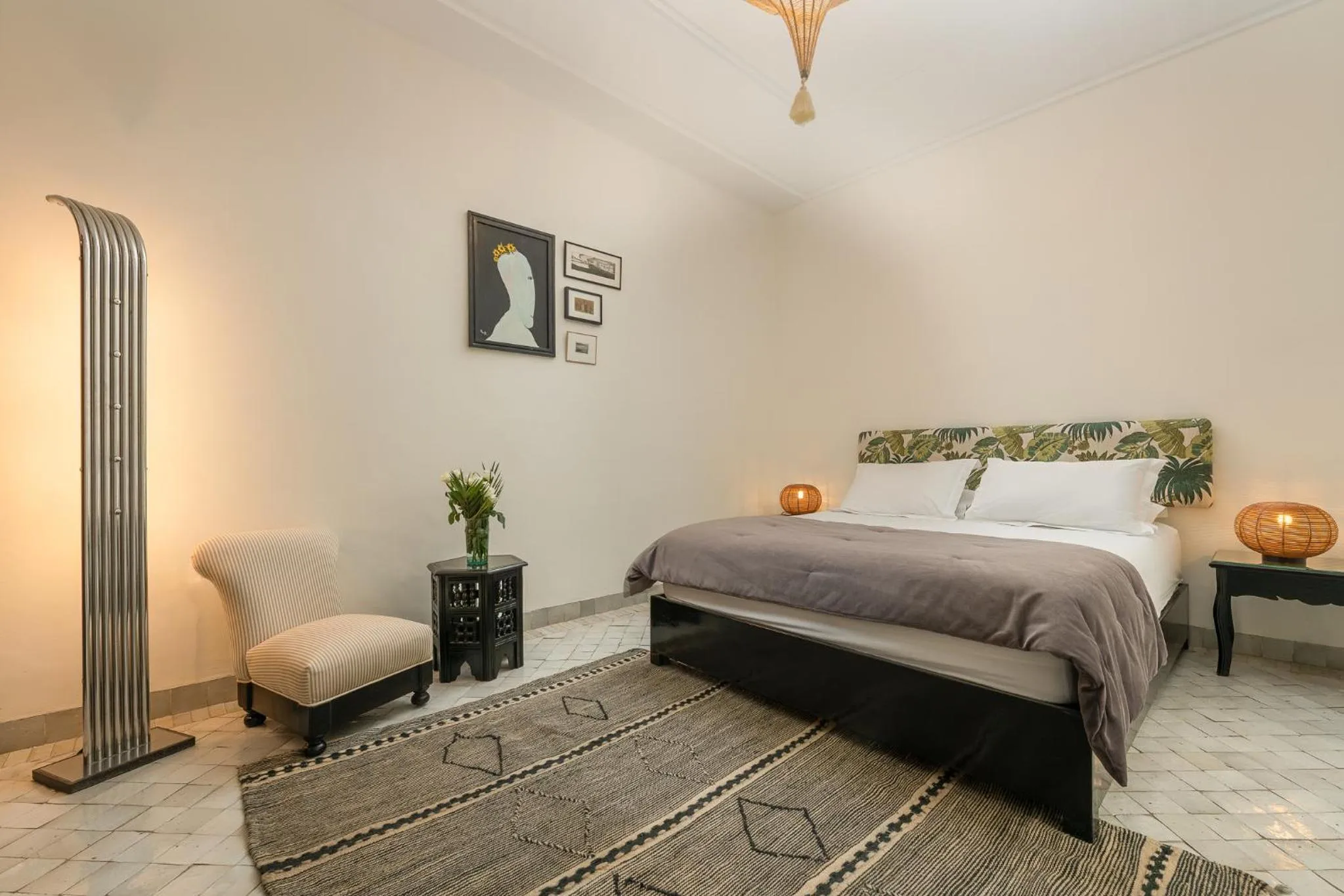 Decorative detail, Bed in Riad D'ari