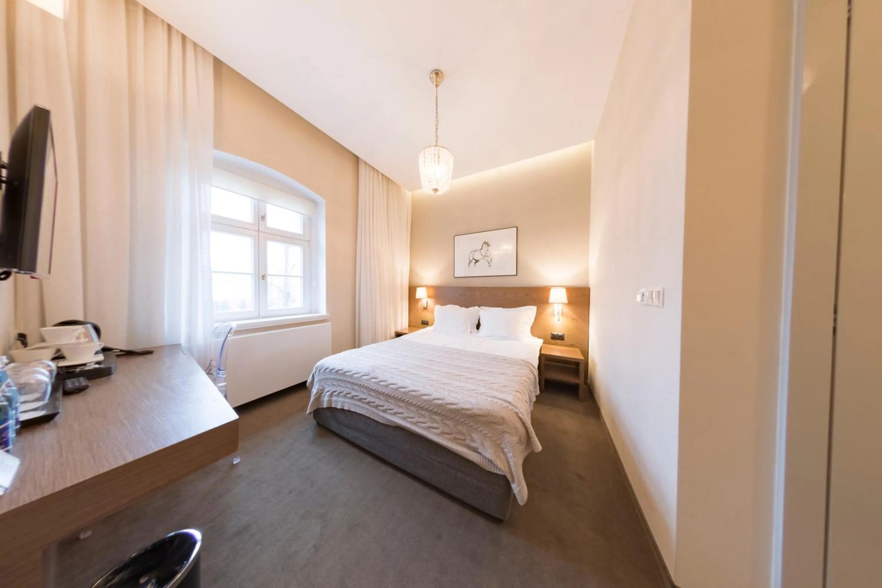 Bed in Hotel Jakubus