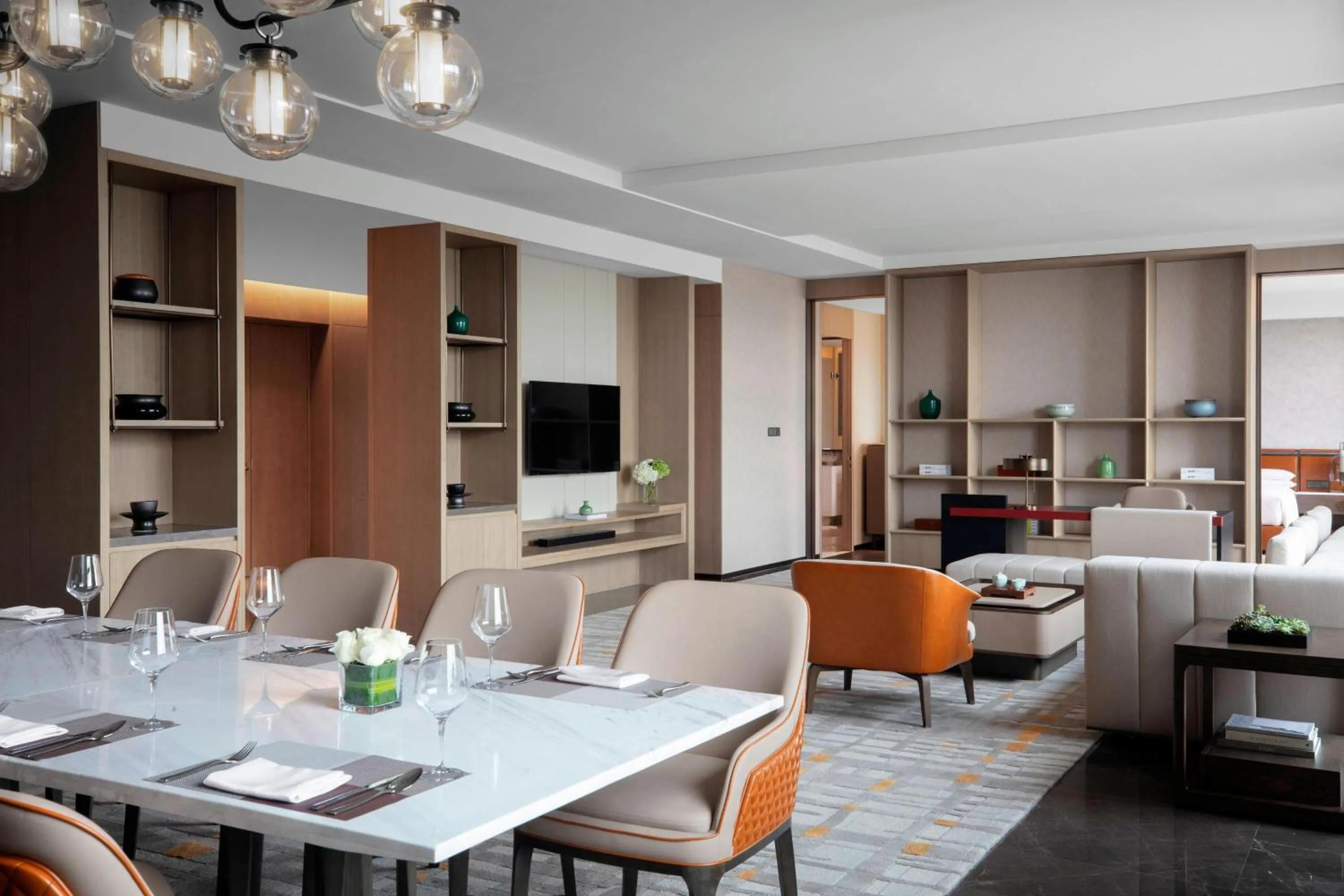 Living room in Wuxi Marriott Hotel Lihu Lake