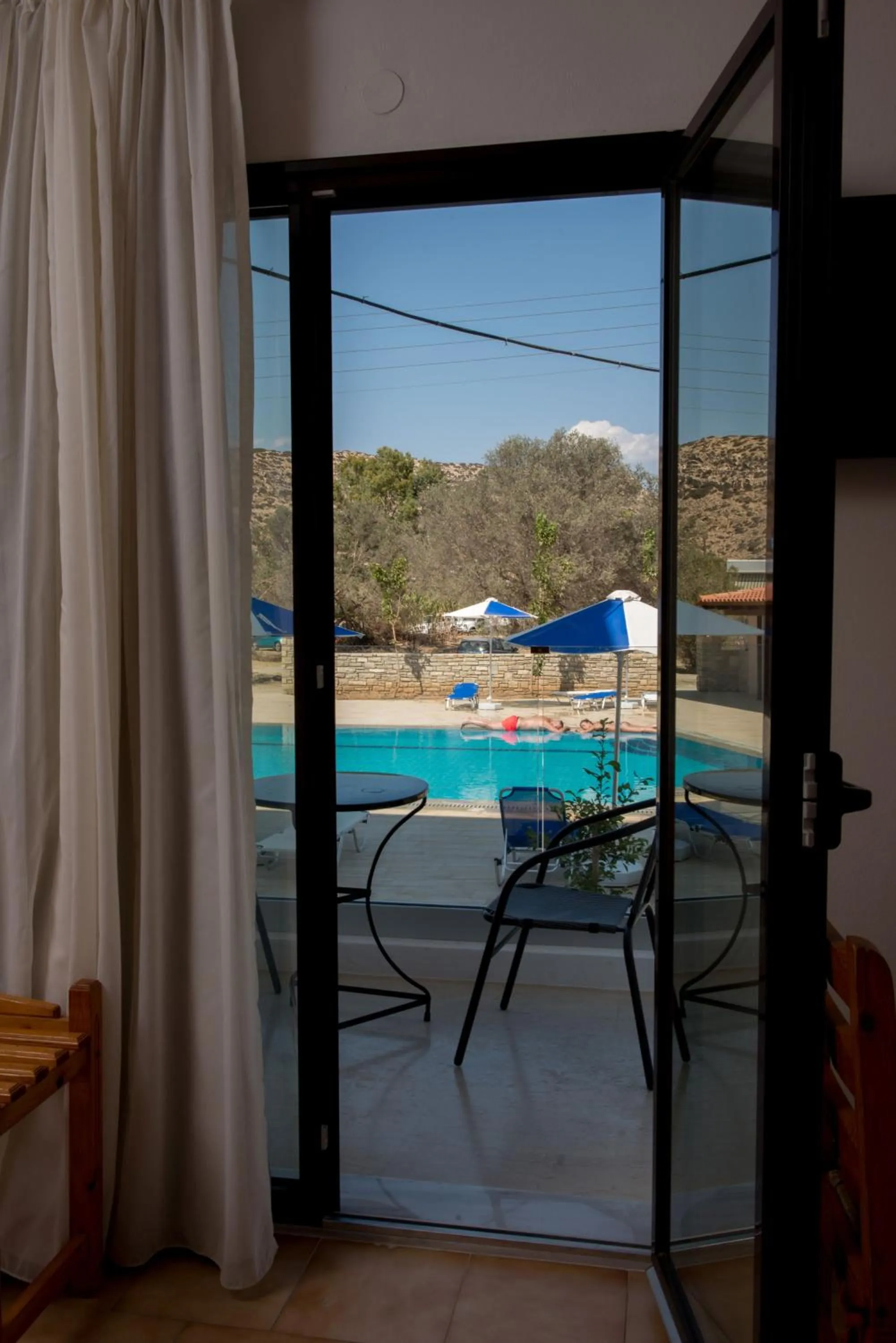 Pool view in Paradise Matala Hotel