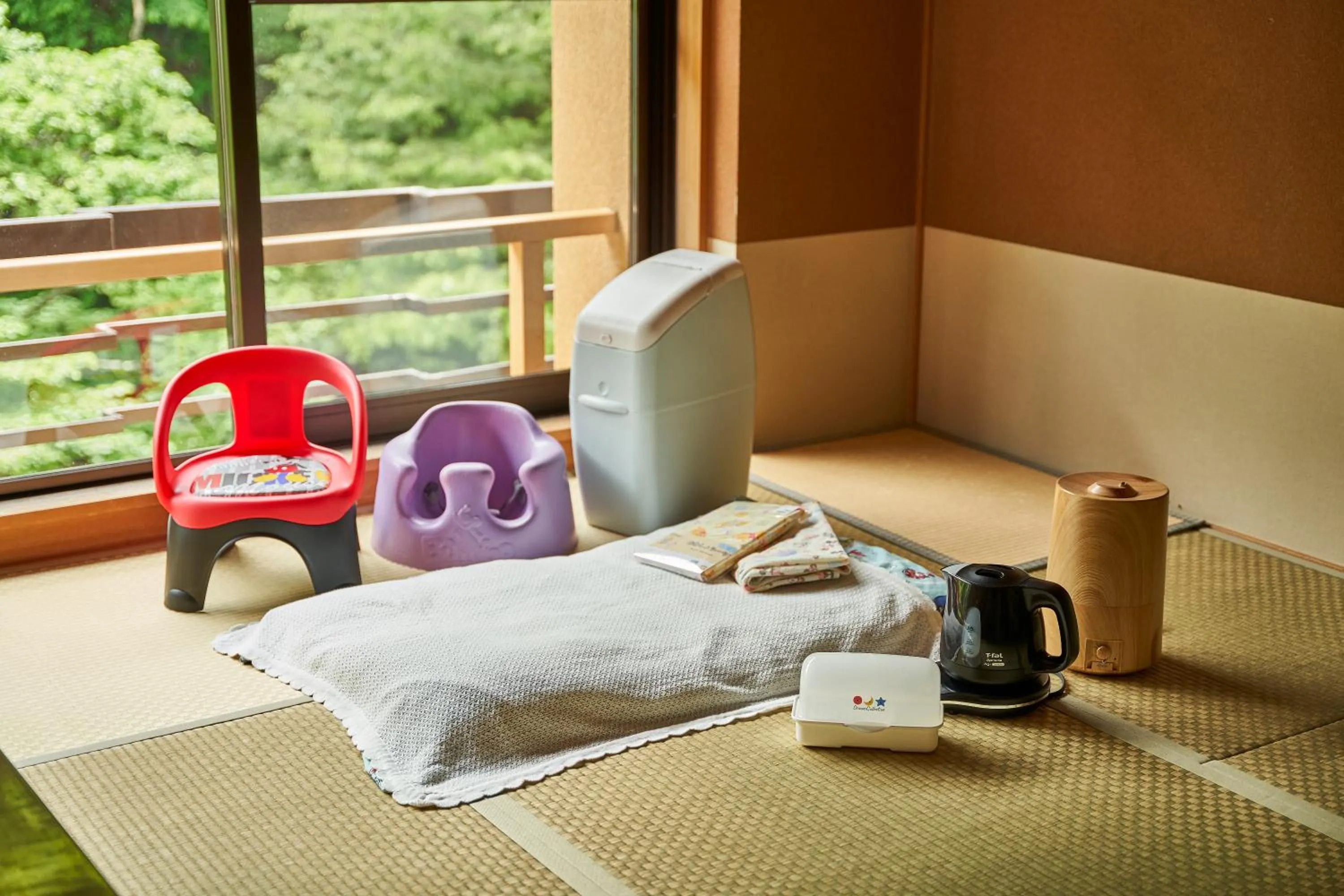 towels, Bed in Shima-Onsen Toshimaya