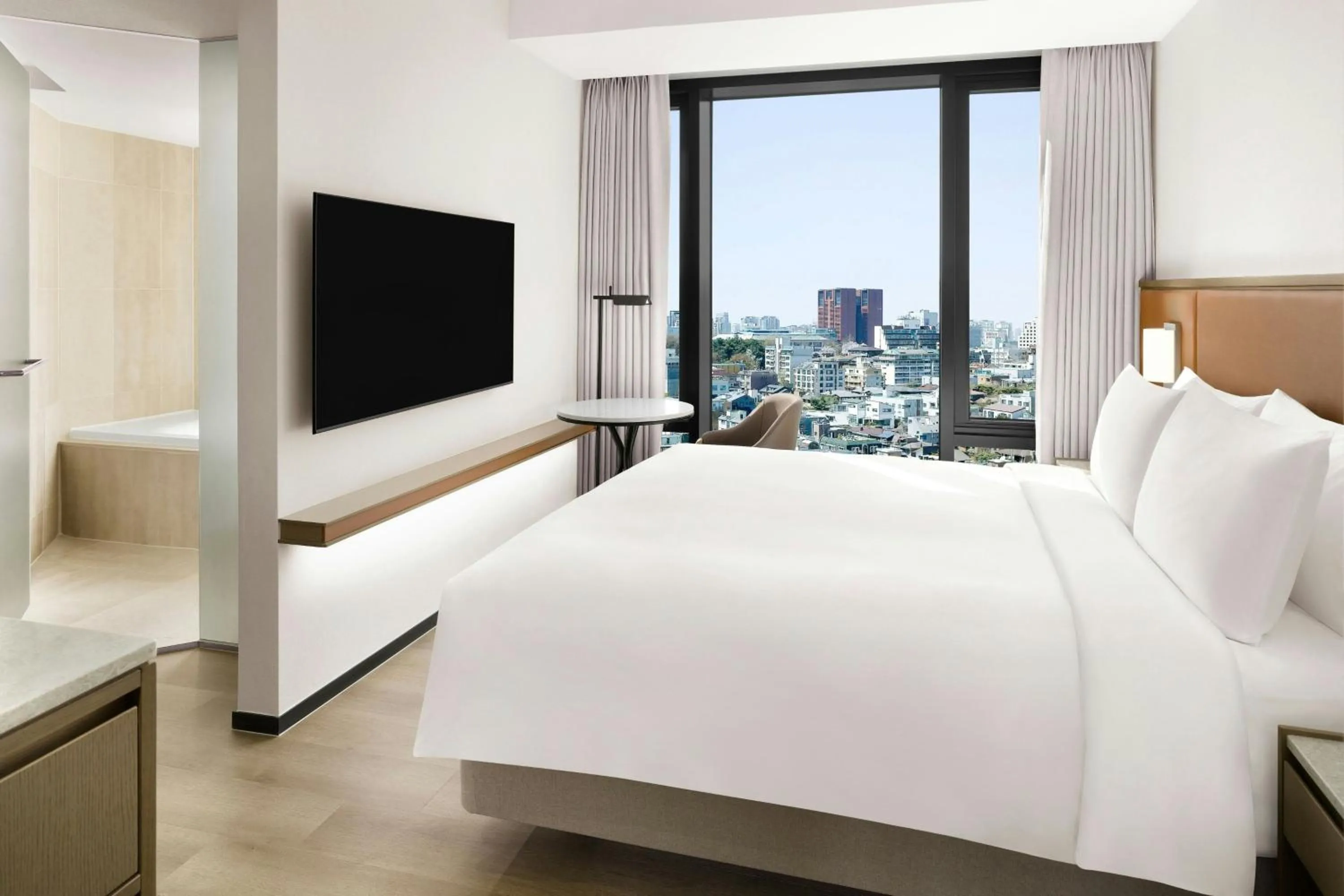 Photo of the whole room, Bed in AC Hotel by Marriott Seoul Gangnam