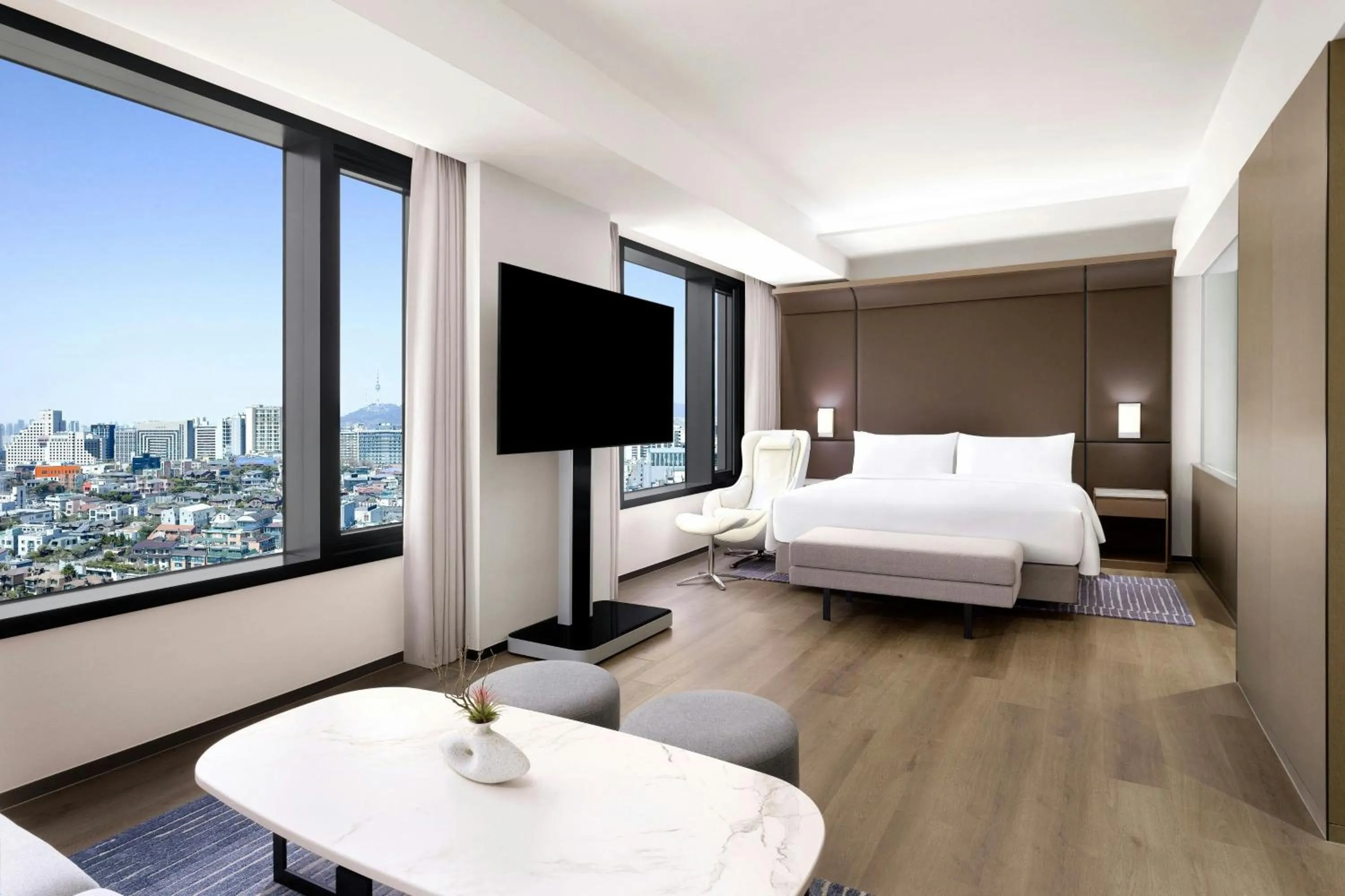 Photo of the whole room, Bed in AC Hotel by Marriott Seoul Gangnam