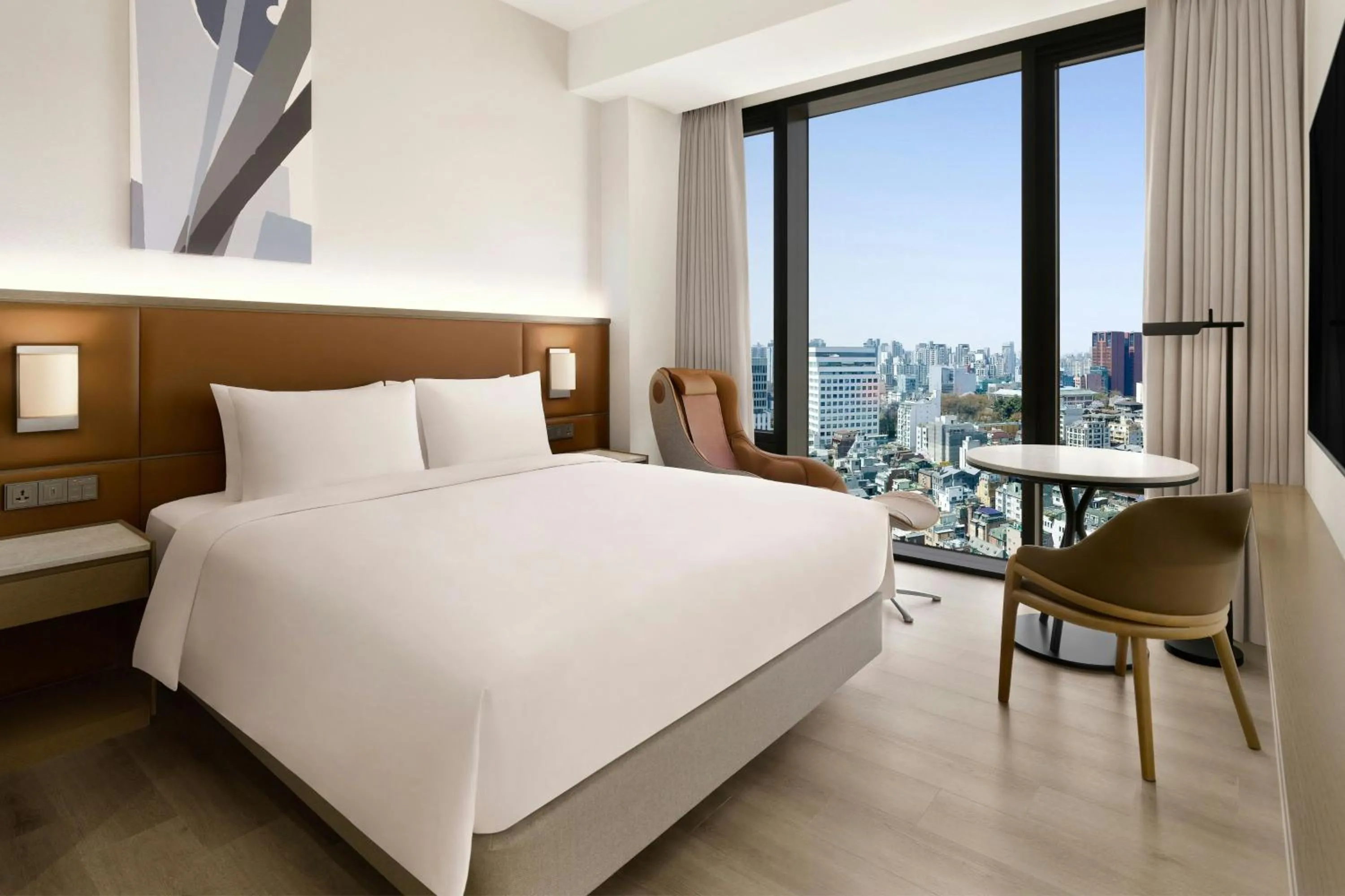 Photo of the whole room, Bed in AC Hotel by Marriott Seoul Gangnam