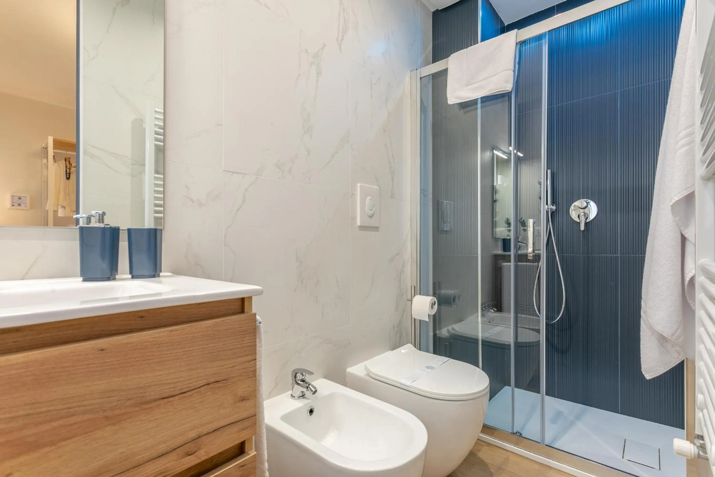 Shower in B&B Pensieri d'autore - Parcheggio e Self Check-in