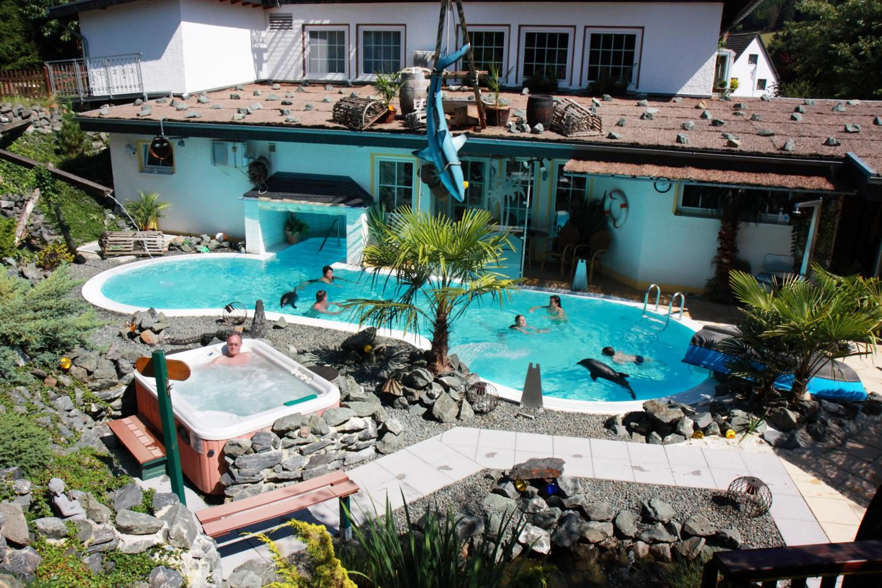 Swimming pool in Landhotel Grimmeblick